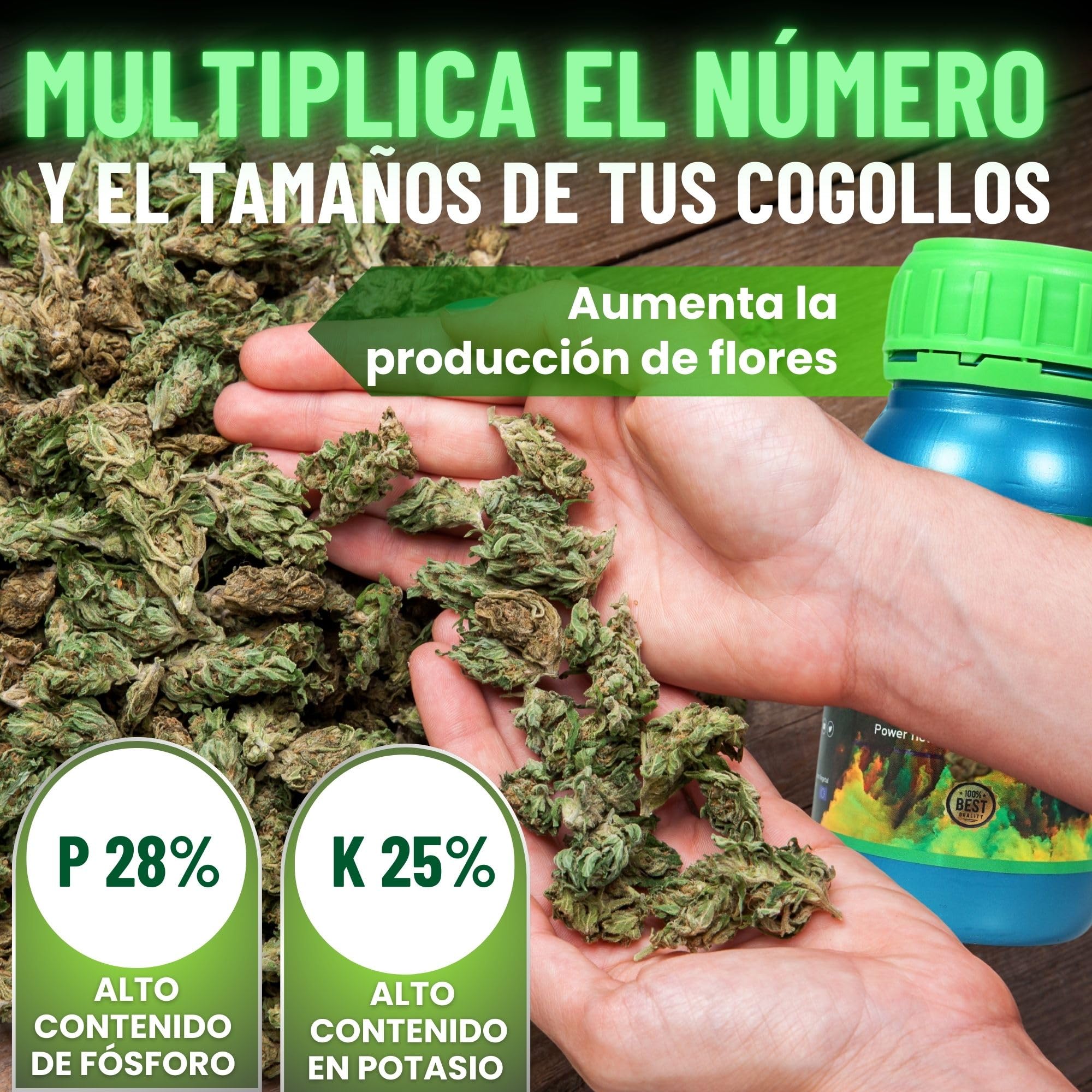 MADAME GROW Kit Power 3PACK 3 x 500ml | Pack Fertilizantes Crecimiento Floración y Engorde | Enraizante + PK Floración + Engordador K30 | Kit 3 Abonos Orgánicos