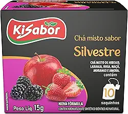 Kisabor, Chá Silvestre, Flores & Frutas, Para infusão, 15 Gramas com 10 Saquinhos