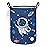 LANGYASHAN Laundry Basket Canvas Fabric Collapsible Organizer Basket for Storage Bin Toy Bins Gift Baskets Bedroom Clothes Children Nursery Hamper (Blue Space Astronaut)