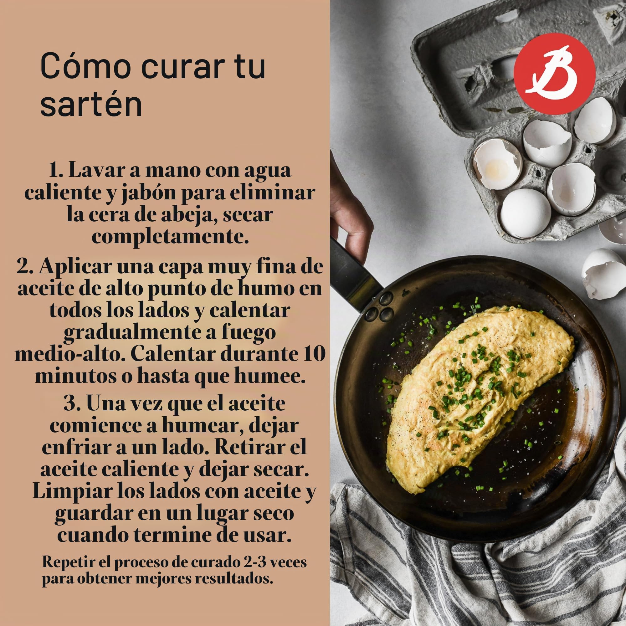 De Buyer 5614.24 - Sartén, Mineral B, con recubrimiento antiadherente, talla única