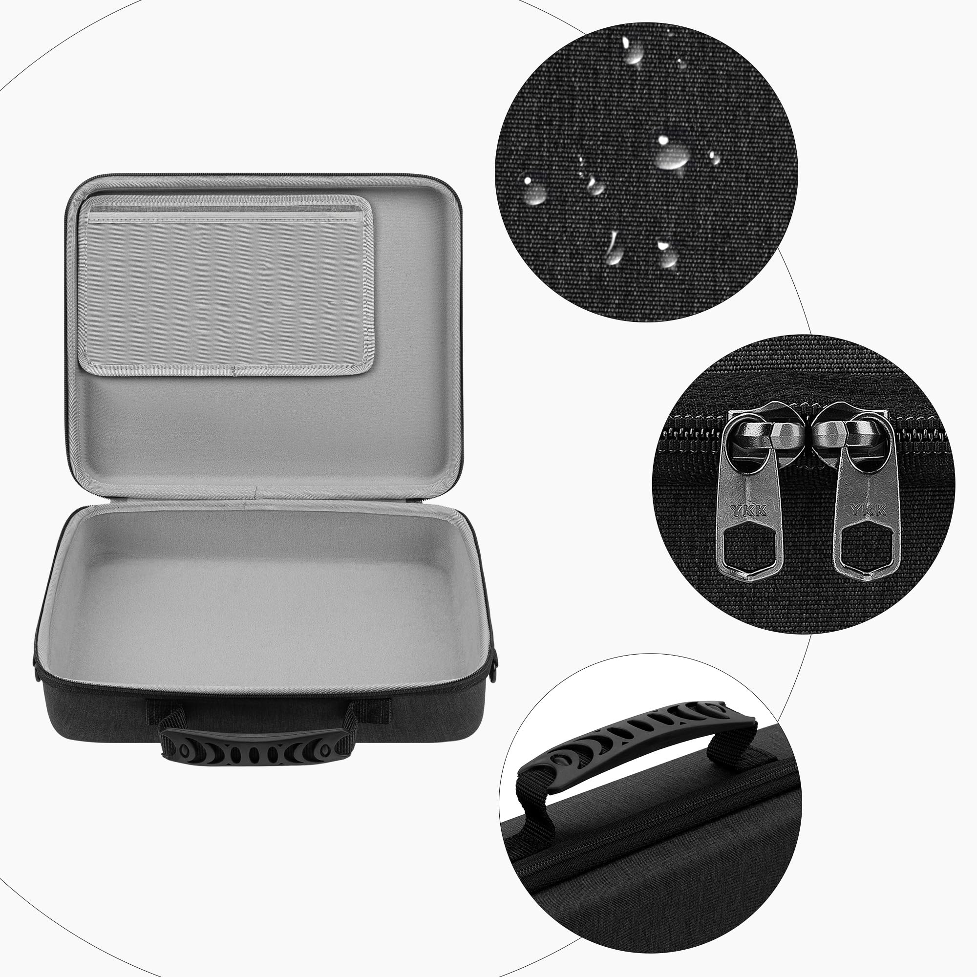 GEEKRIA Custodia per trasporto interfaccia audio, compatibile con Elektron Tonverk, borsa da viaggio rigida in EVA (grigio scuro)