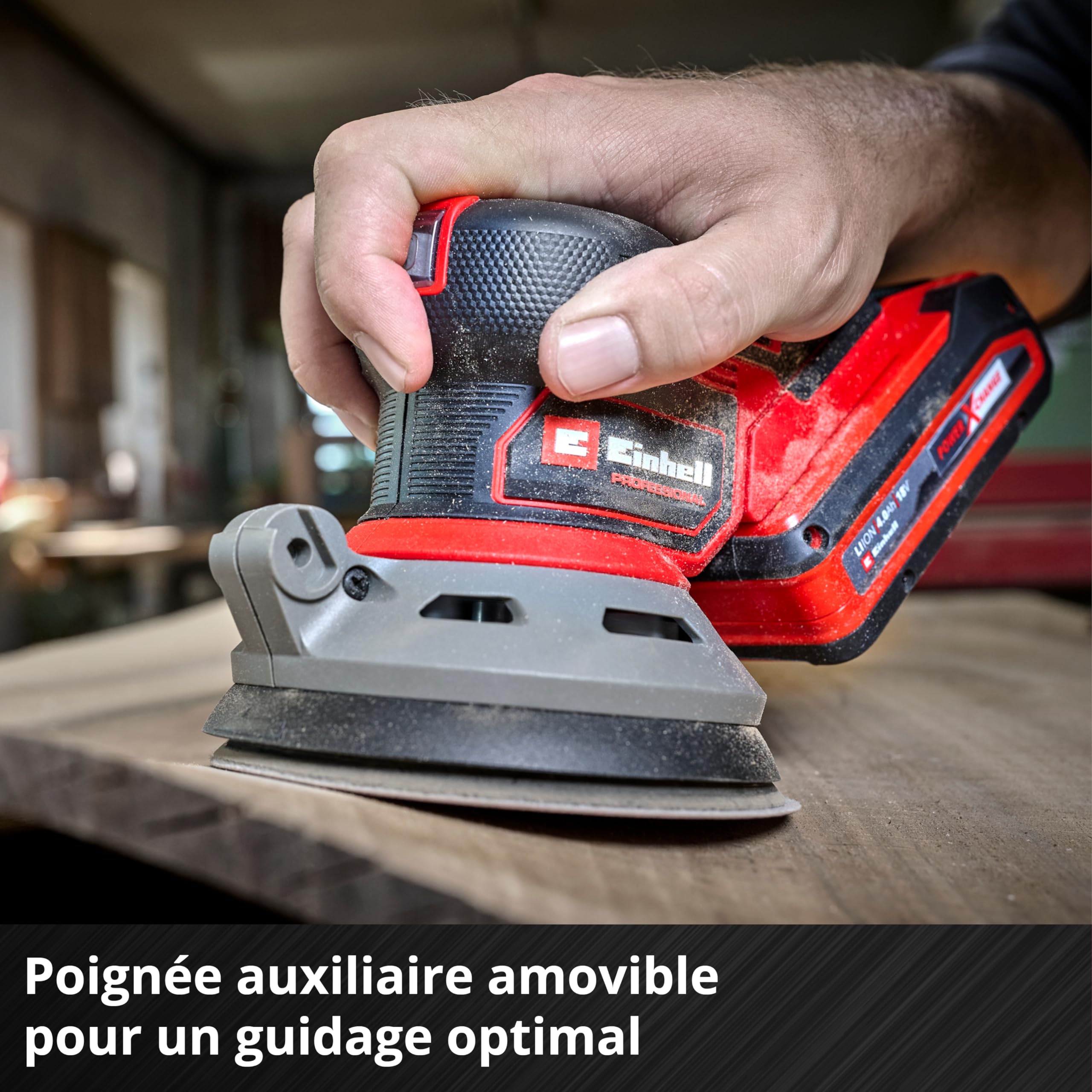 Einhell Professional Ponceuse excentrique sans fil TP-RS 18/32 Li BL-Solo Power X-Change (18 V, moteur Brushless, semelle 125 mm, papier abrasif inclus) Livré sans batterie ni chargeur