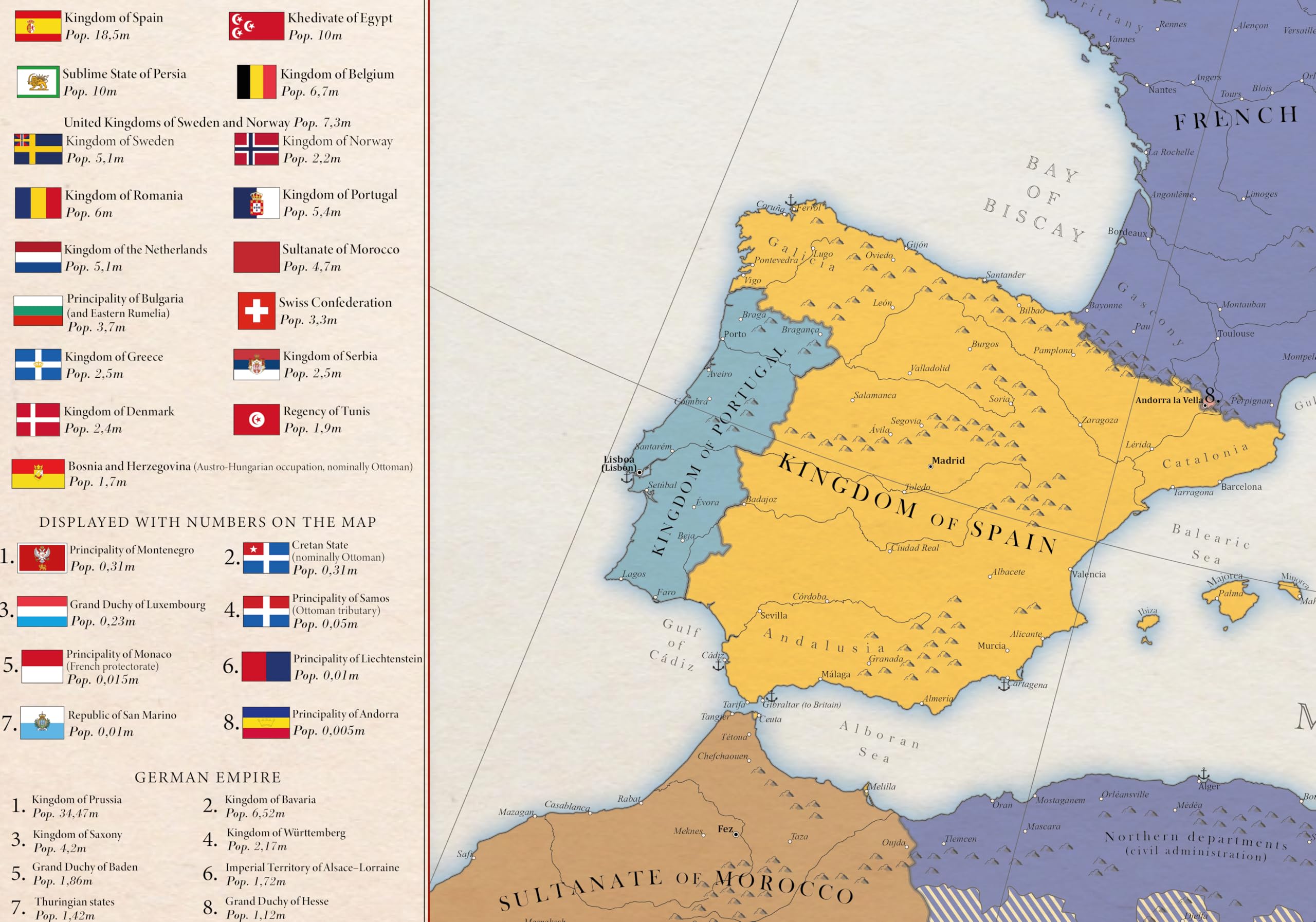 Europa 1900, Mapa Histórico (100x70cm)