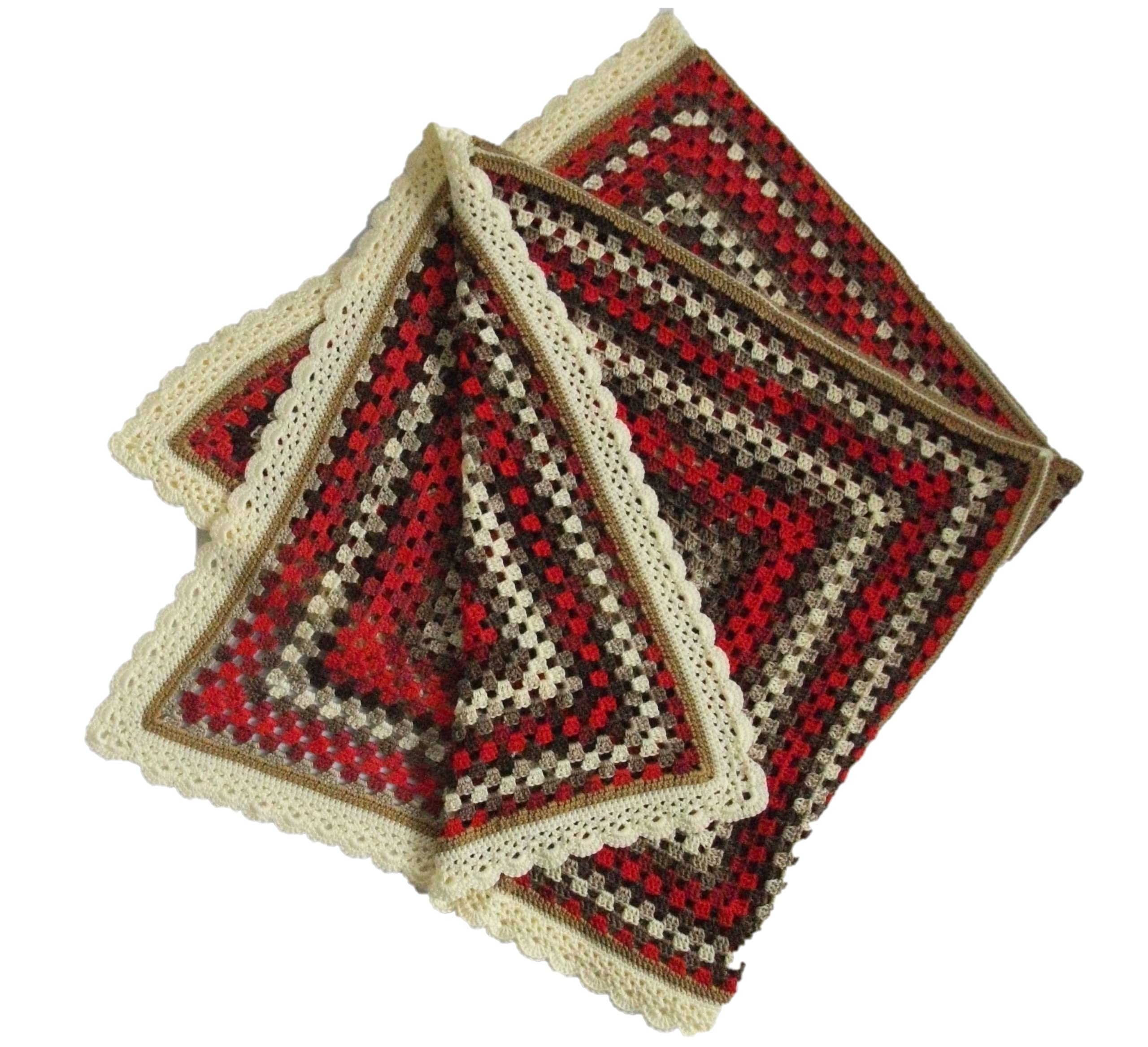 Babydecke *Käthe*, Kuscheldecke, Krabbeldecke, Schmusedecke, 85x85cm, für Jungen und Mädchen, gehäkelt, gestrickt, Muster