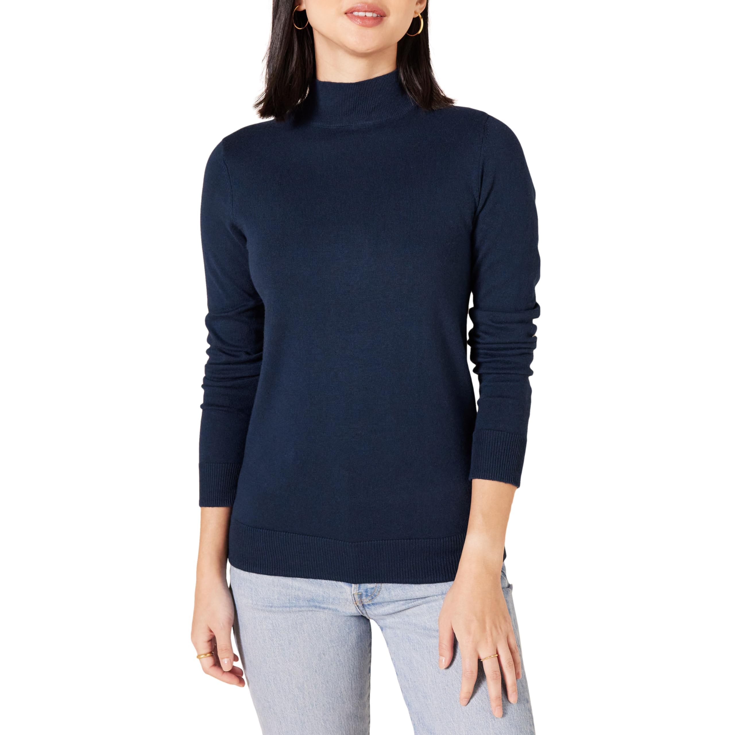 Amazon Essentials Women's Lightweight Mockneck Sweater (Available in Plus Size)