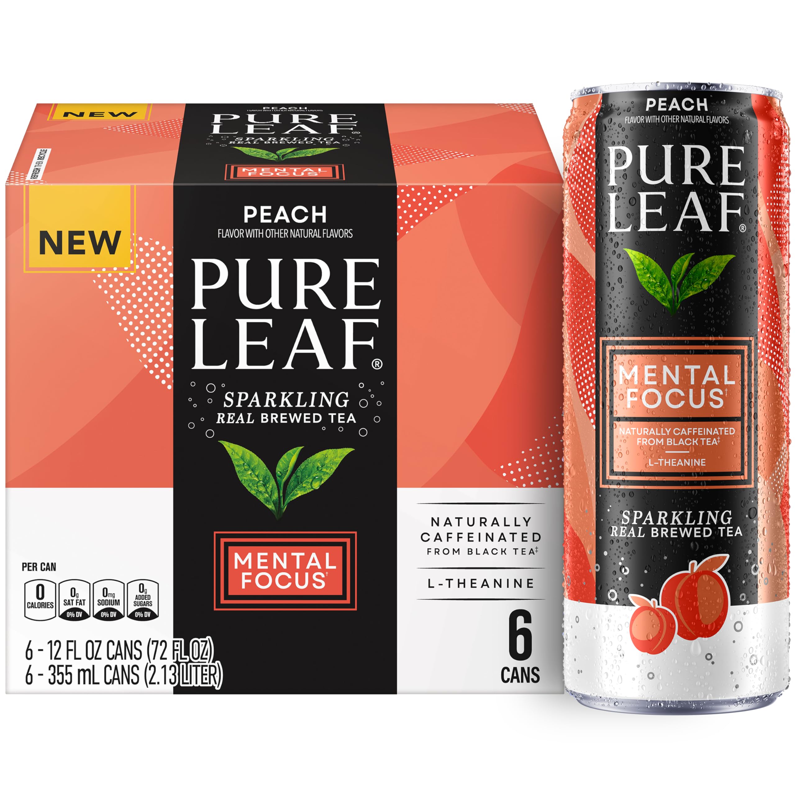 Amazon.com : Pure Leaf Mental Focus Sparkling Real Brewed Iced Tea