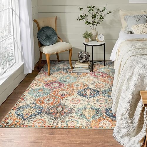 Vista 405 de Lahome - Alfombra de marroquí tejida, alfombra para cocina, pasillo, antideslizante, pasillo para entrada, pasillo de lavadero, dormitorio, 91 x 152