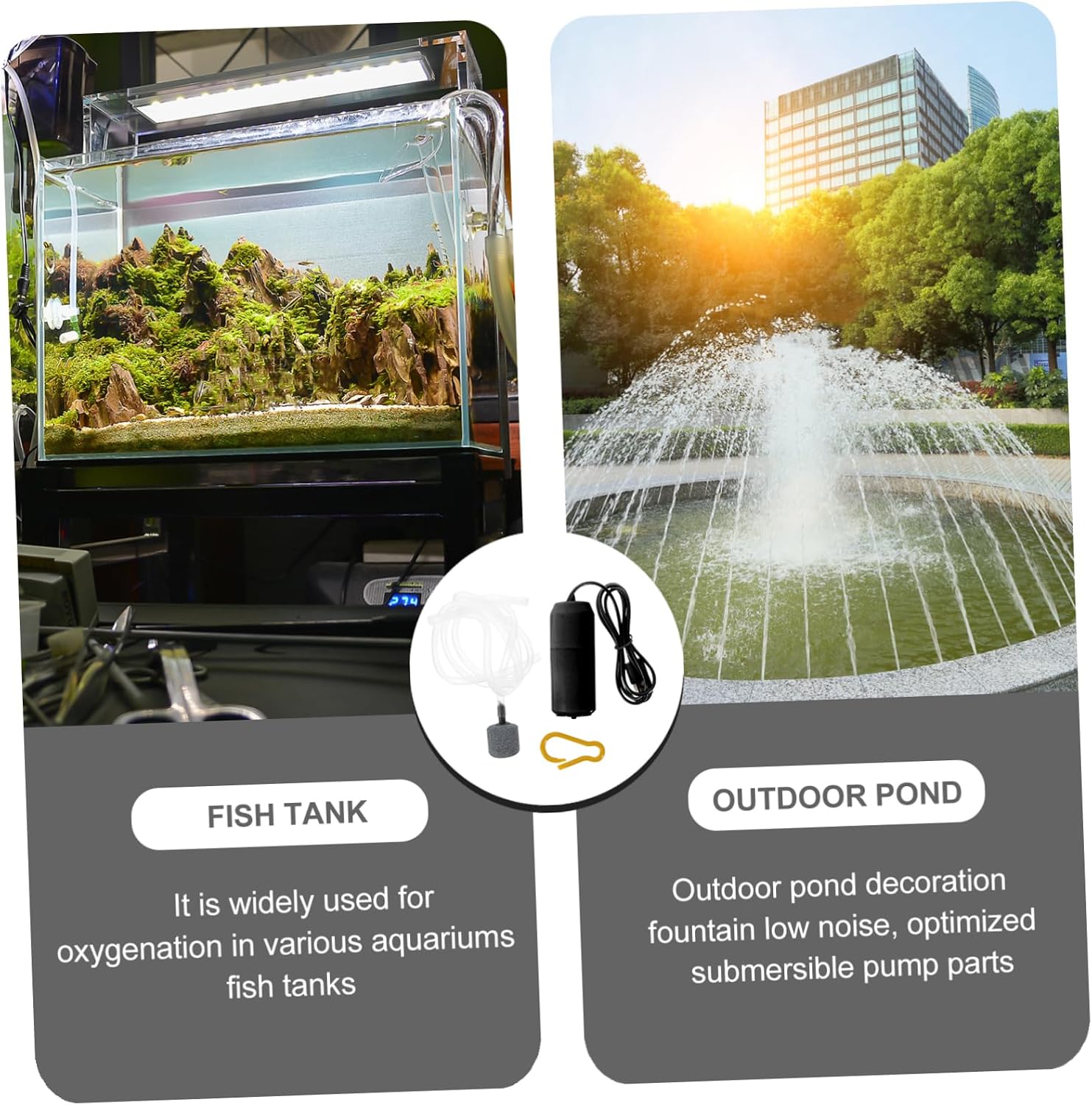 BESPORTBLE 6sets Portable USB Aquarium Air Pump Air Tube and Quiet Oxygen Pump for Fish Tanks Easy Installation Material Suitable for All of Aquariums