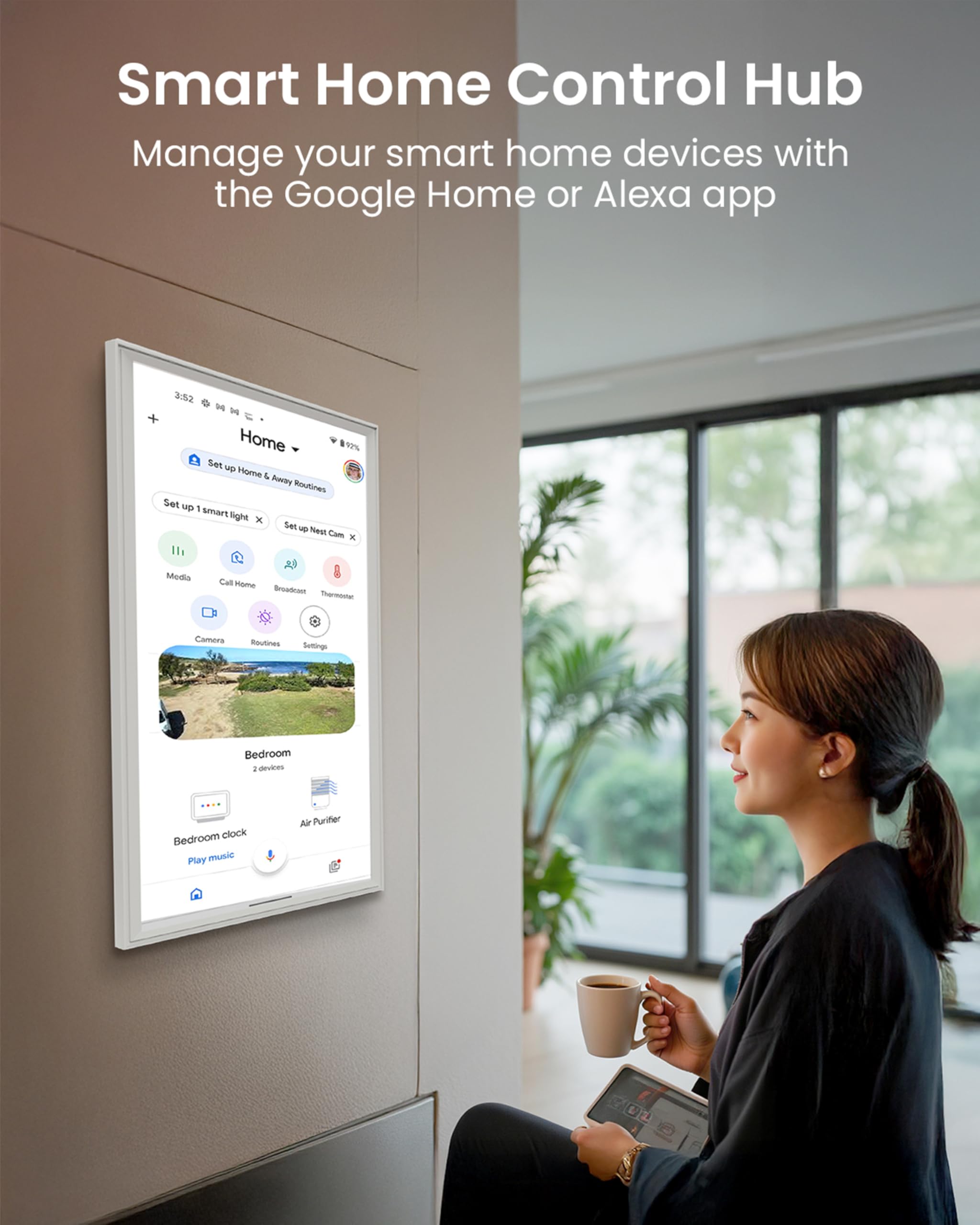 Digitaler Kalender Pro: 61 cm (24 Zoll) Wand-Touchscreen-Aufgabendiagramm zum Anpassen von Dashboard, Android-Tablet, intelligenter Kalender, digitaler Kalender für Familie, Mahlzeitenplaner