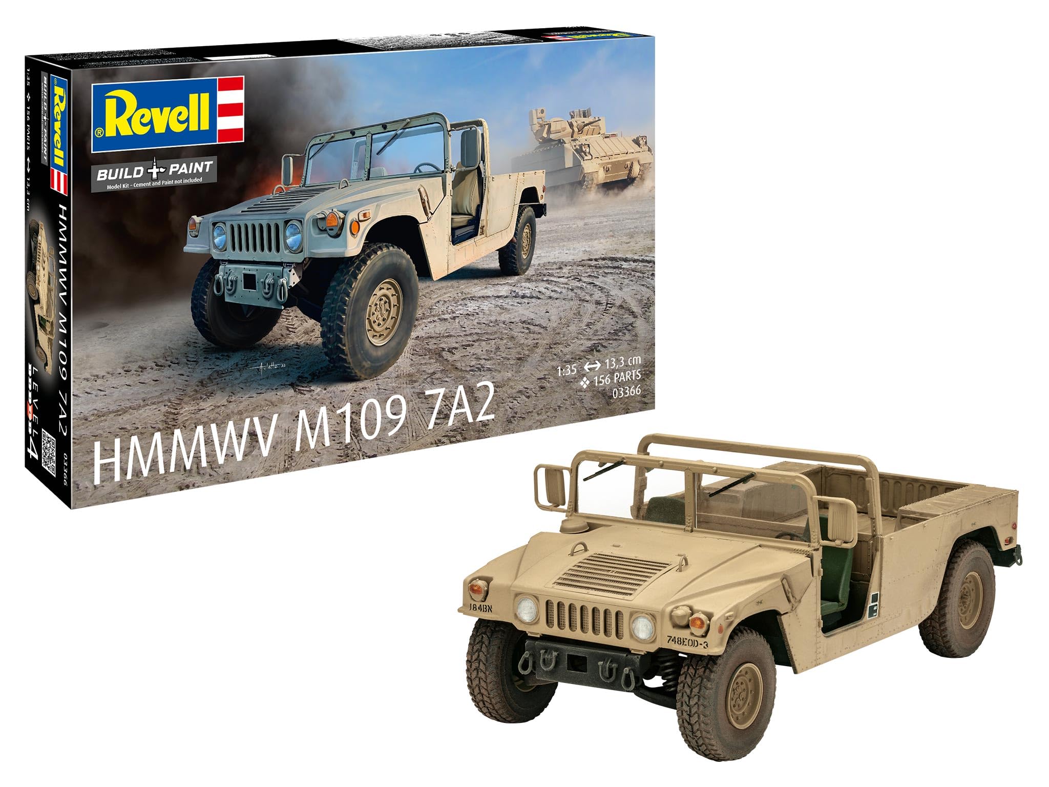 Revell 03366 HMMWV M1097A2 1:35 Scale - Unbuilt/Unpainted Plastic Model Kit