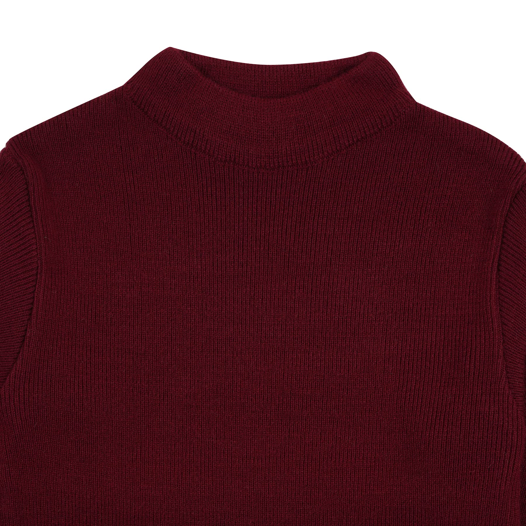CLAP Unisex Kids Woolen Warm Full Sleeves Skivi/Sweater/Inner Round Neck for Winter Combo Pack of 2 (Maroon White, 2-3 Years) - Image 7 thumbnail