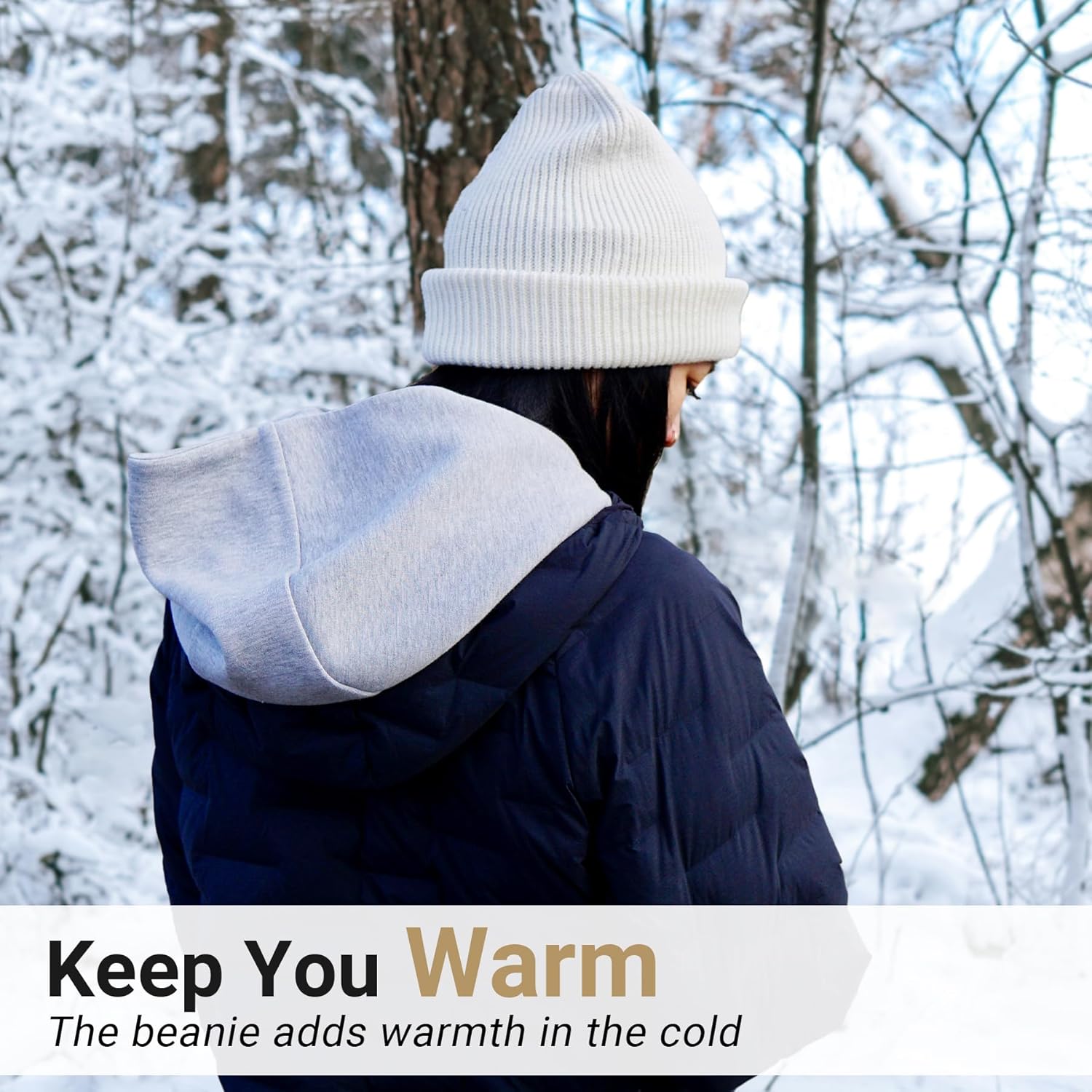 NPQQUAN Beanie for Men Women Winter Hats for Mens Beanie Cuffed Knit Beanies Skull Cap - Image 4