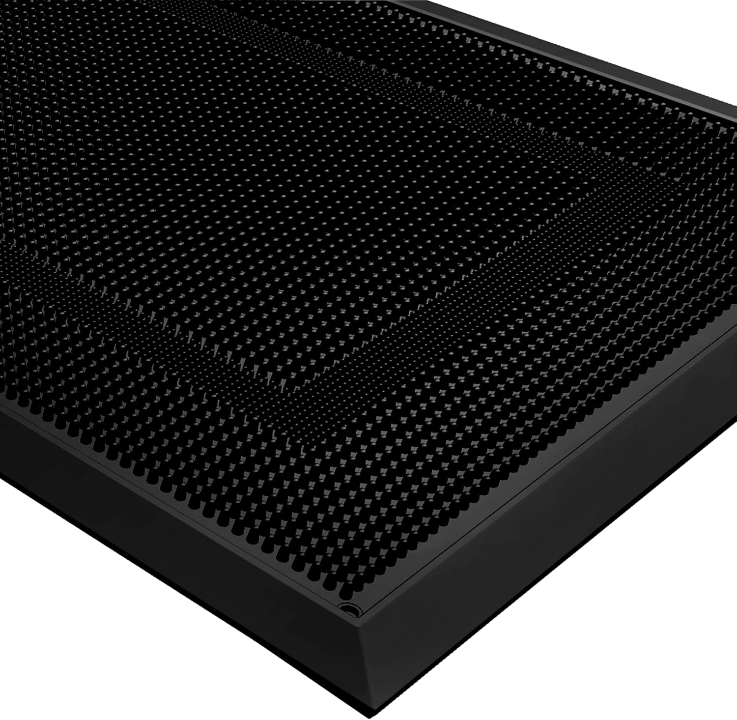 BEHERO Front Door Mat Outside Entrance, 36" x 17" Heavy Duty Rubber Outdoor Mats Enlarged for Entryway, Welcome Matt Outdoor, Dirt Trapping Waterproof Exterior Entry Mats, All Weather Doormat Black