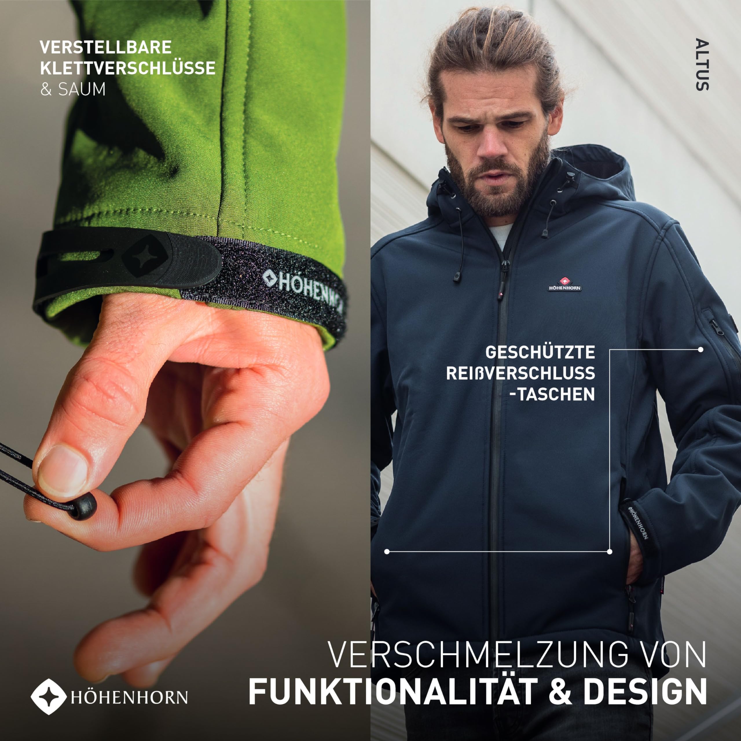 Höhenhorn ALTUS Giacca da uomo in Softshell, sportiva