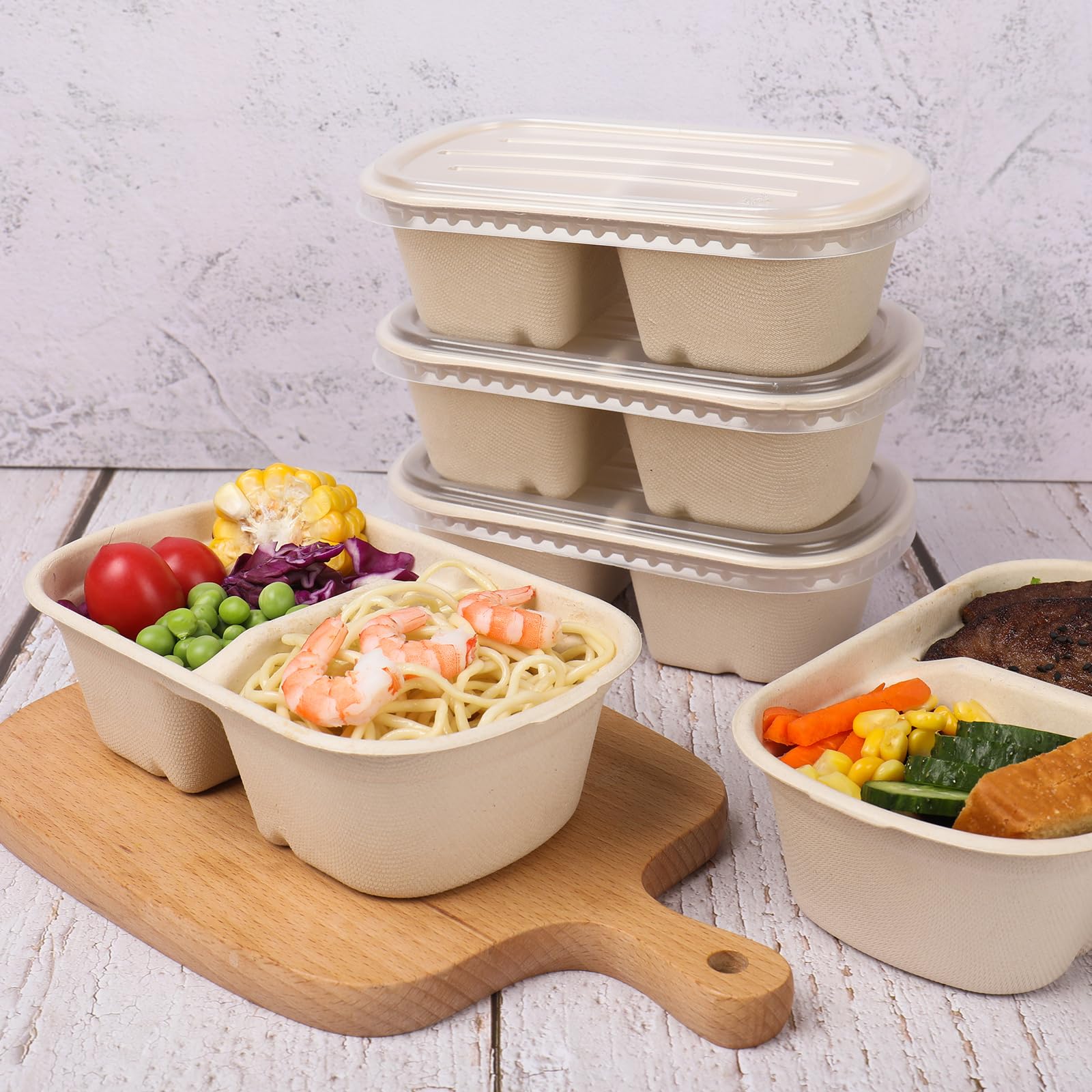 Disposable Bowls Buy ECOLipak 50 Pack Clamshell Take Out Food ...
