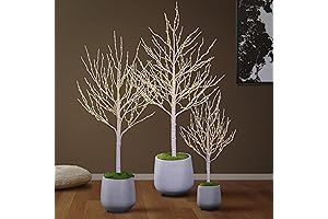Lightshare Lighted Birch Twig Tree with Fairy Lights