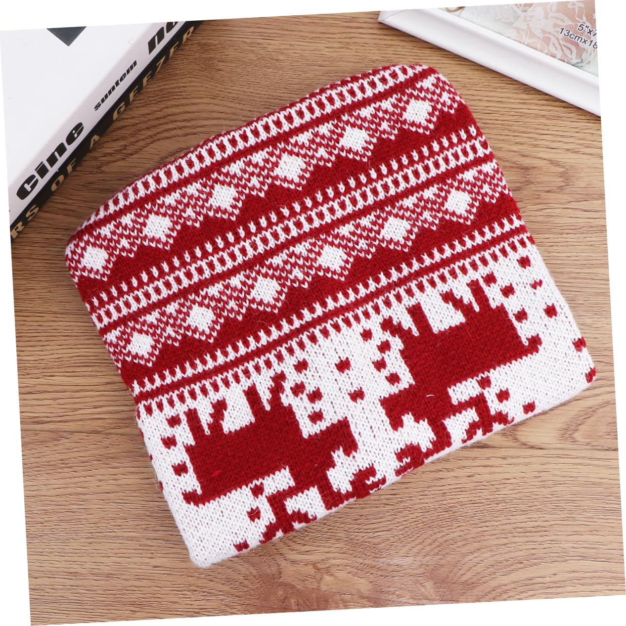 Angoily Suéter De Punto Navideño para Mascotas 3 Piezas Ropa Cálida para Cachorros Color Rojo Talla XXL