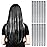 YaFex 12 Pcs Clip in Hair Extensions, 22 Inch Colored Hair Extensions Party Highlights Long Straight Synthetic Hairpieces for Women Kids Girls (Grey)