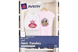 Avery Iron-On Transfer Paper for Light Fabric