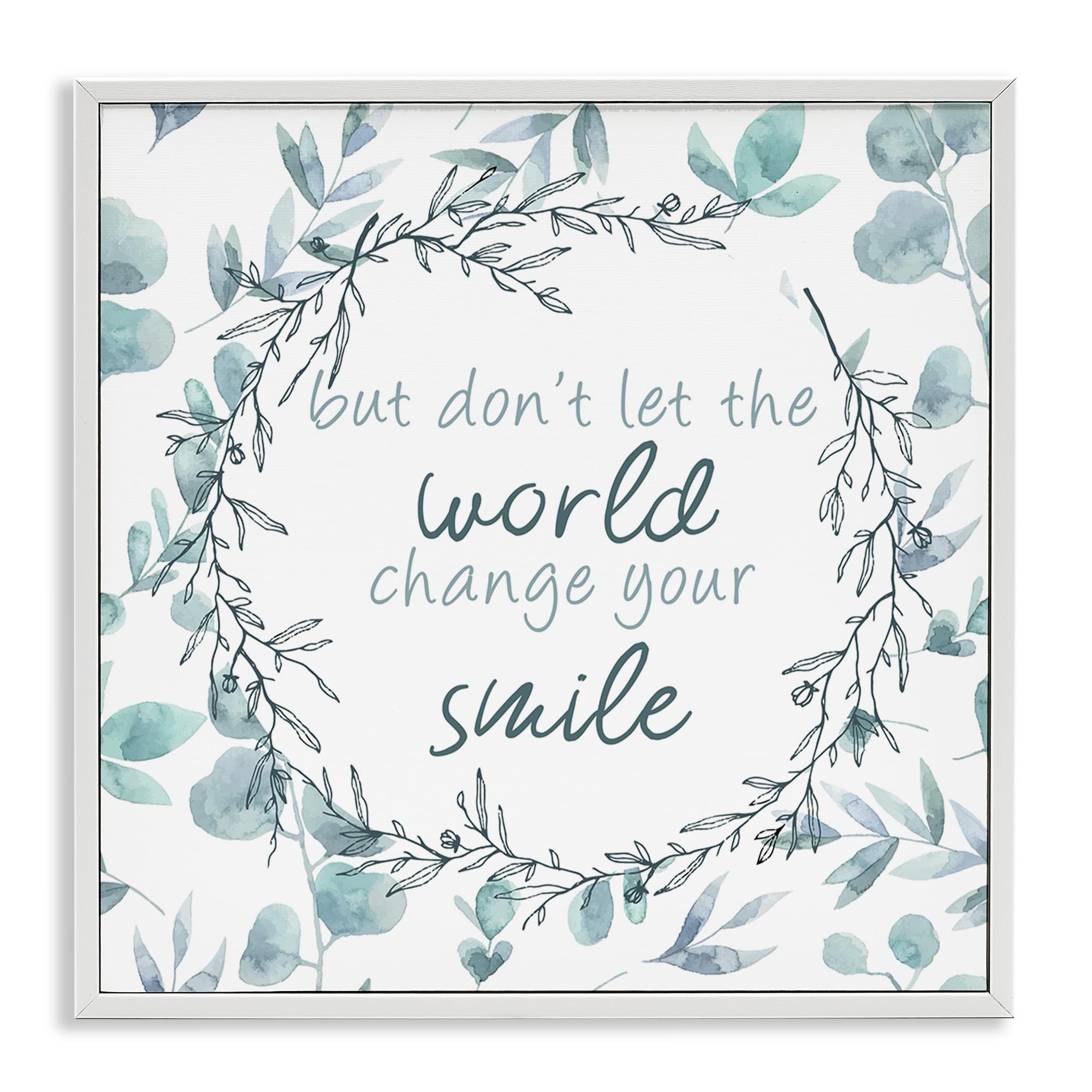 Stupell Industries 'Don't Let The World Change', Framed Giclee Art, White, 12 x 12 Inches, Easy to Hang and Sturdy, Made in USA, by Kim Allen