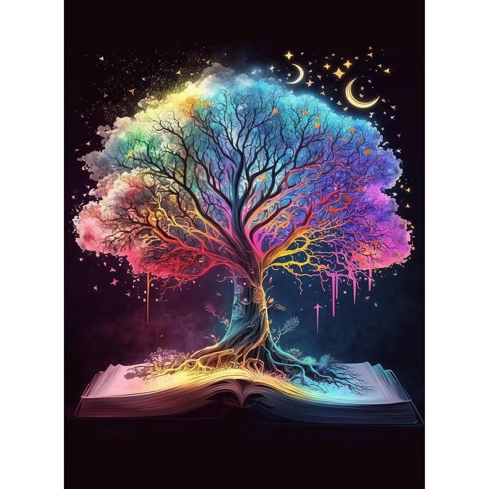 Diamond Painting Arbre De Vie RICUVED - Kit Complet 30x40cm - Peinture Diamants 5D - Décoration Murale DIY