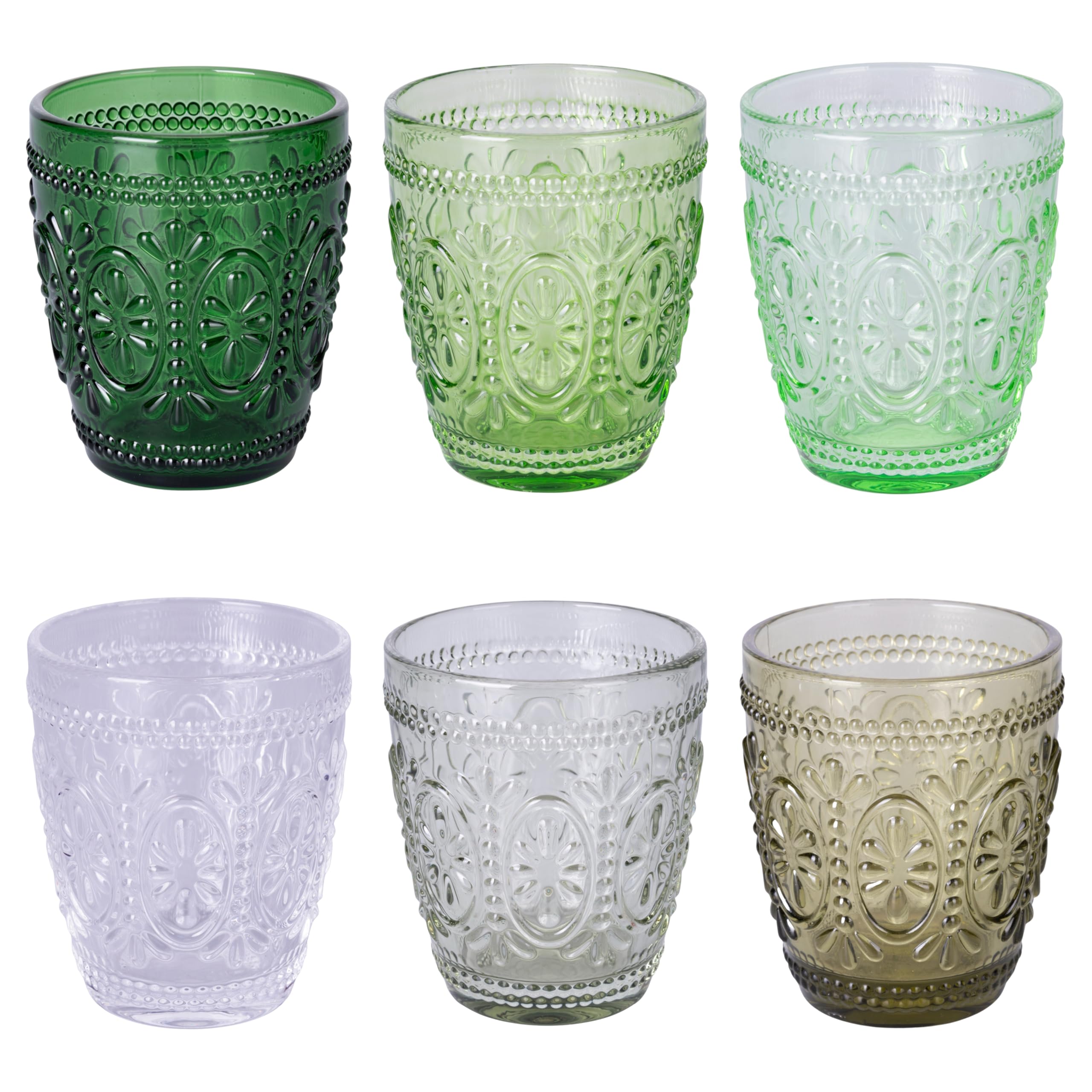 Villa d'Este Home Tivoli 1996 Imperial Greenery Set of 6 Water Glasses 300ml