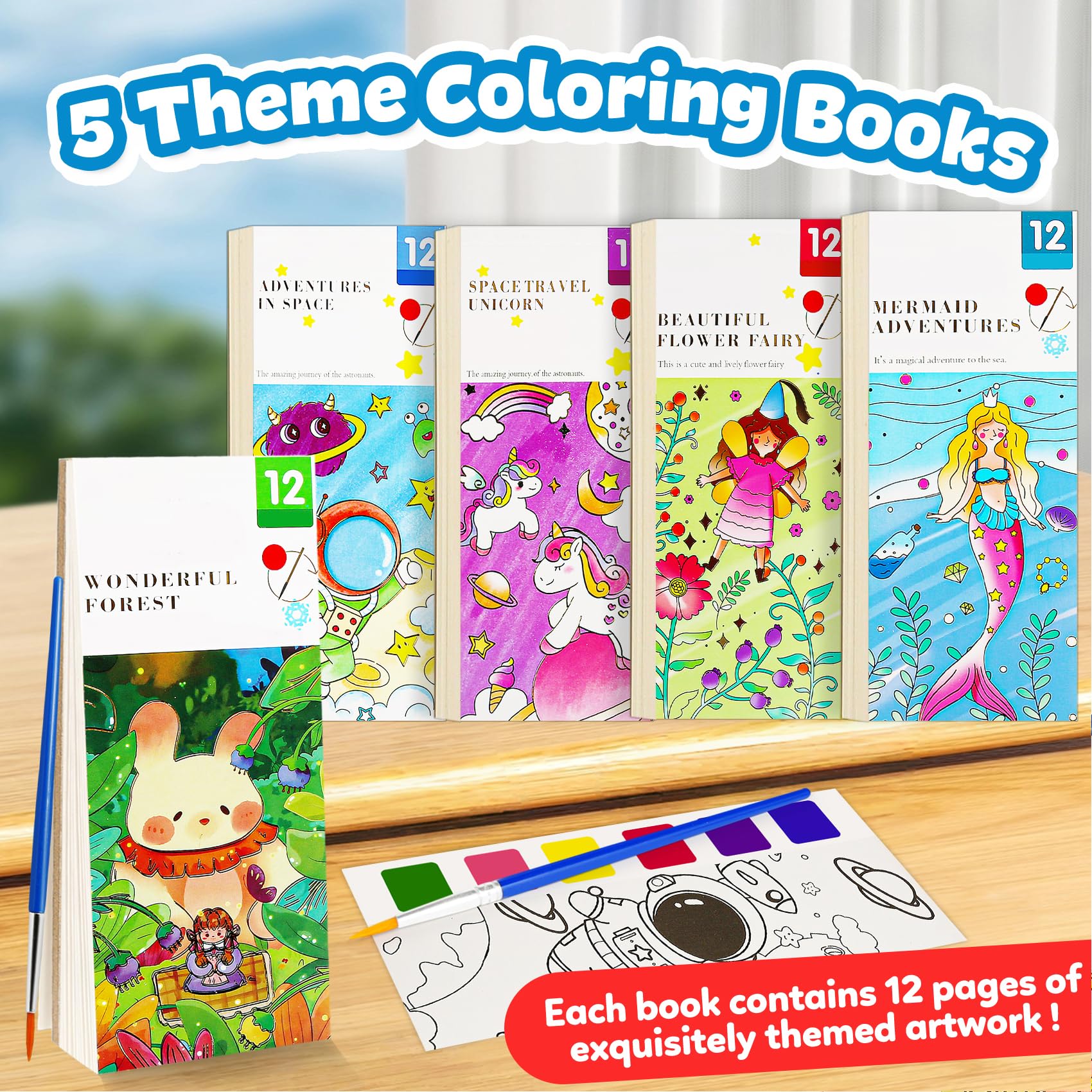Libri da colorare con acqua per bambini dai 3 ai 5 anni, libro da colorare senza sporcare per bambini dai 2 ai 4 anni, arti creative e artigianato e viaggi in aereo, regalo di Pasqua per ragazzi e