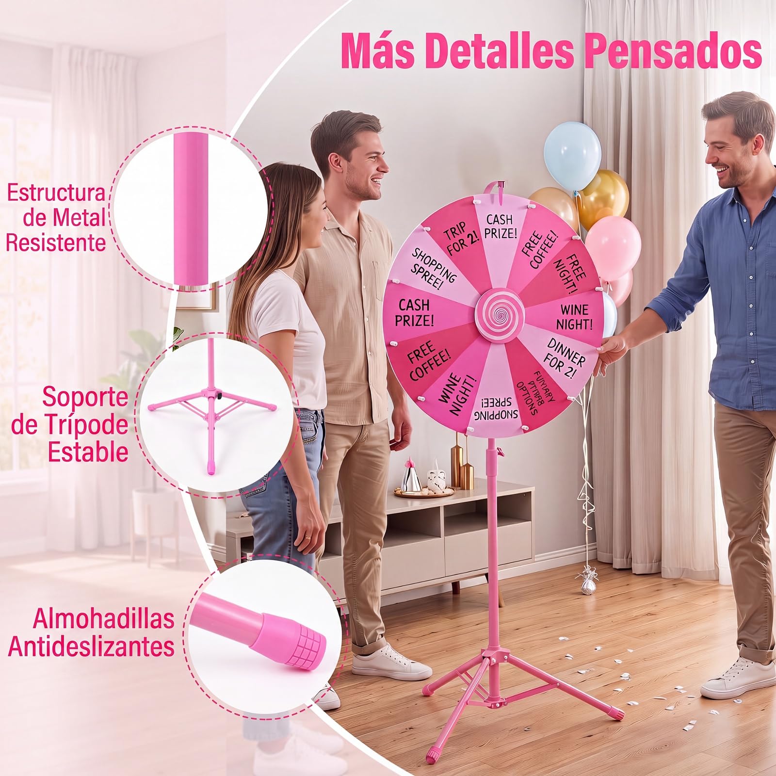 COSTWAY 24" Juego de Ruleta de la Suerte