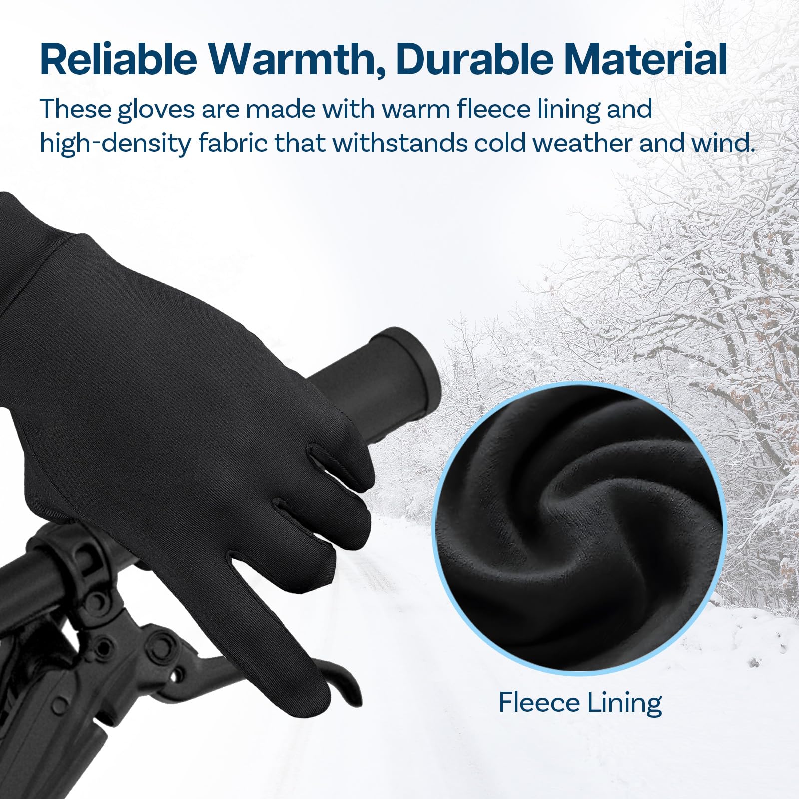 MMOBIEL Guantes de Invierno Antideslizantes y Ligeros con Pantalla Táctil Guantes para Correr, Ciclismo, Enviar Mensajes de Texto etc. - Deportivos Táctiles - Hombres & Mujeres - Talla M