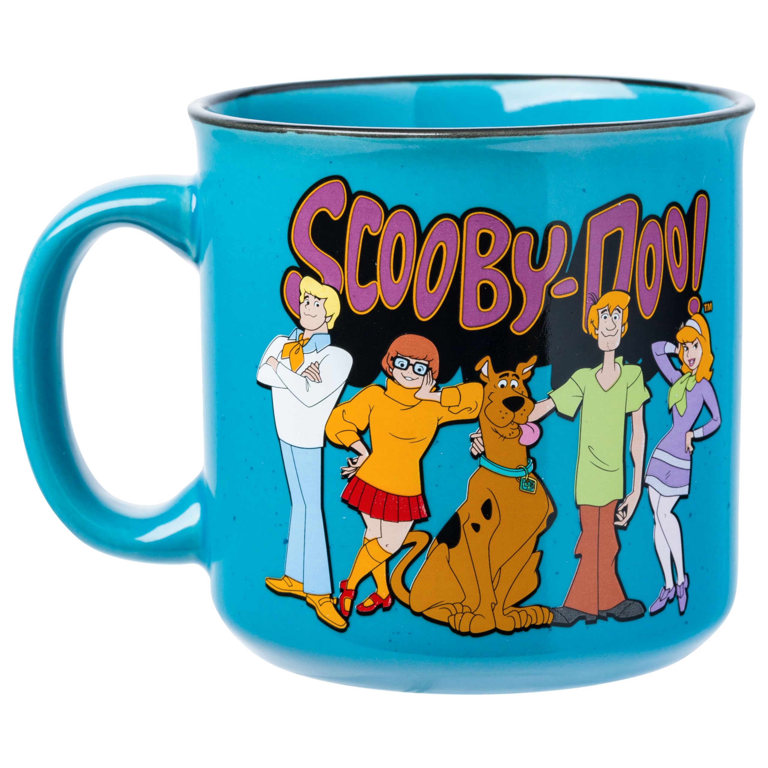 Silver Buffalo Scooby Doo Tasse mit Fred, Shaggy, Velma und Daphne Camper, Keramik, 590 ml | Fred, Shaggy, Velma, Daphne, 0,59 Liter