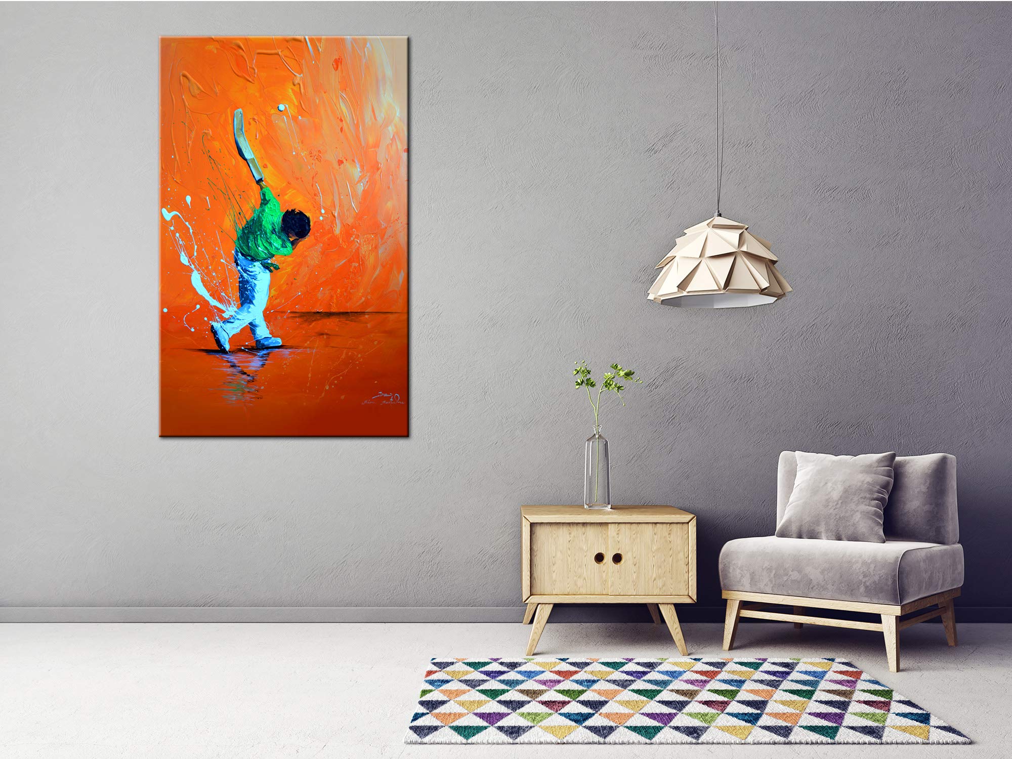 DECLINA, Quadro Decorativo da Parete, Quadro Decorativo per la casa, Quadro Decorativo da Parete per Soggiorno, Dipinto di Bertoche La Chistera Riproduzione su Tela Stampata, 30 x 50 cm