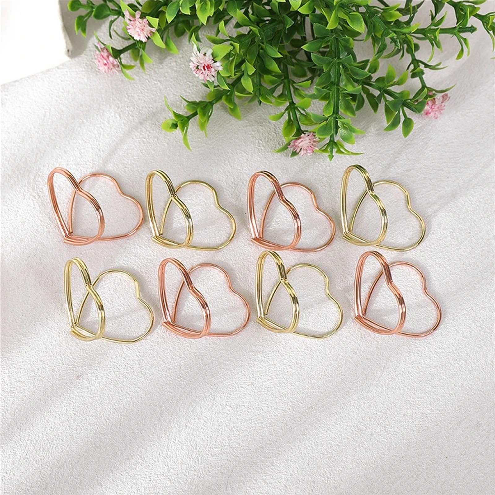 Porte-cartes en métal forme de cœur d'amour, 30 pièces, support numéro Table, Rose doré, carte Place, Photo, Message, Clip, décor for fête mariage pour Menus, Numéros de Table