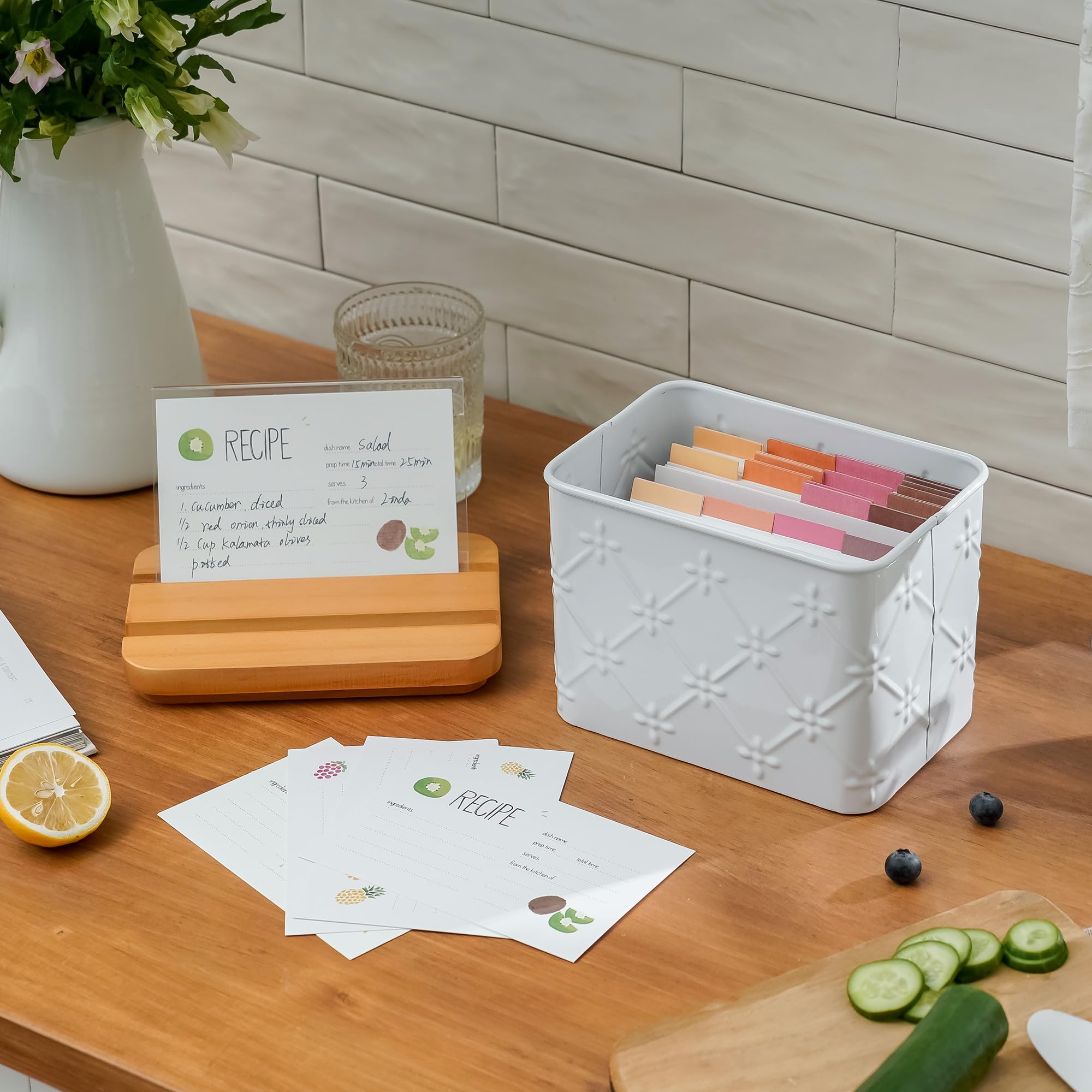 Floral Recipe Box - Organize Your Recipes! -4 Floral Recipe Box - Organize Your Recipes! -4