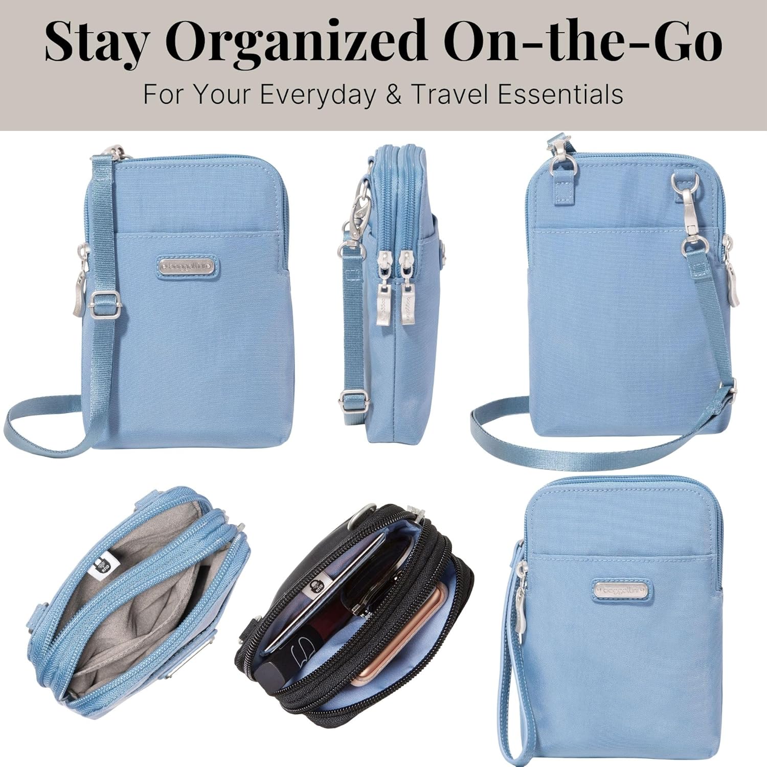 Baggallini The New Classic Collection Take Two RFID Bryant Crossbody - Image 6