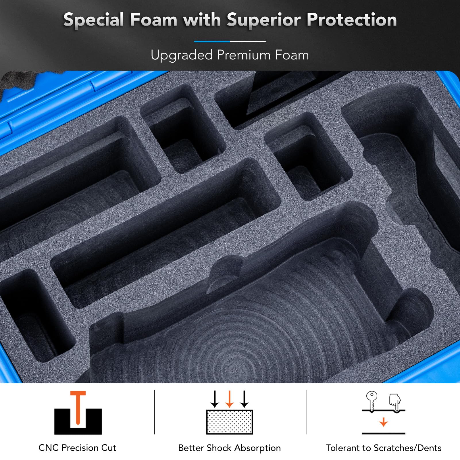Lykus Titan M400 Maletín/Maleta/Estuche/Case Impermeable para dji Mavic 4 Pro, dji RC Pro 2/dji RC 2,Compatible con 6 baterías y Accesorios en Fly More Combo/Creator Combo[Solo MALETÍN]