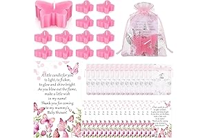 Baby Shower Party Favors - Sweet Butterfly Candles, Thank You Cards, Return Gift Bags