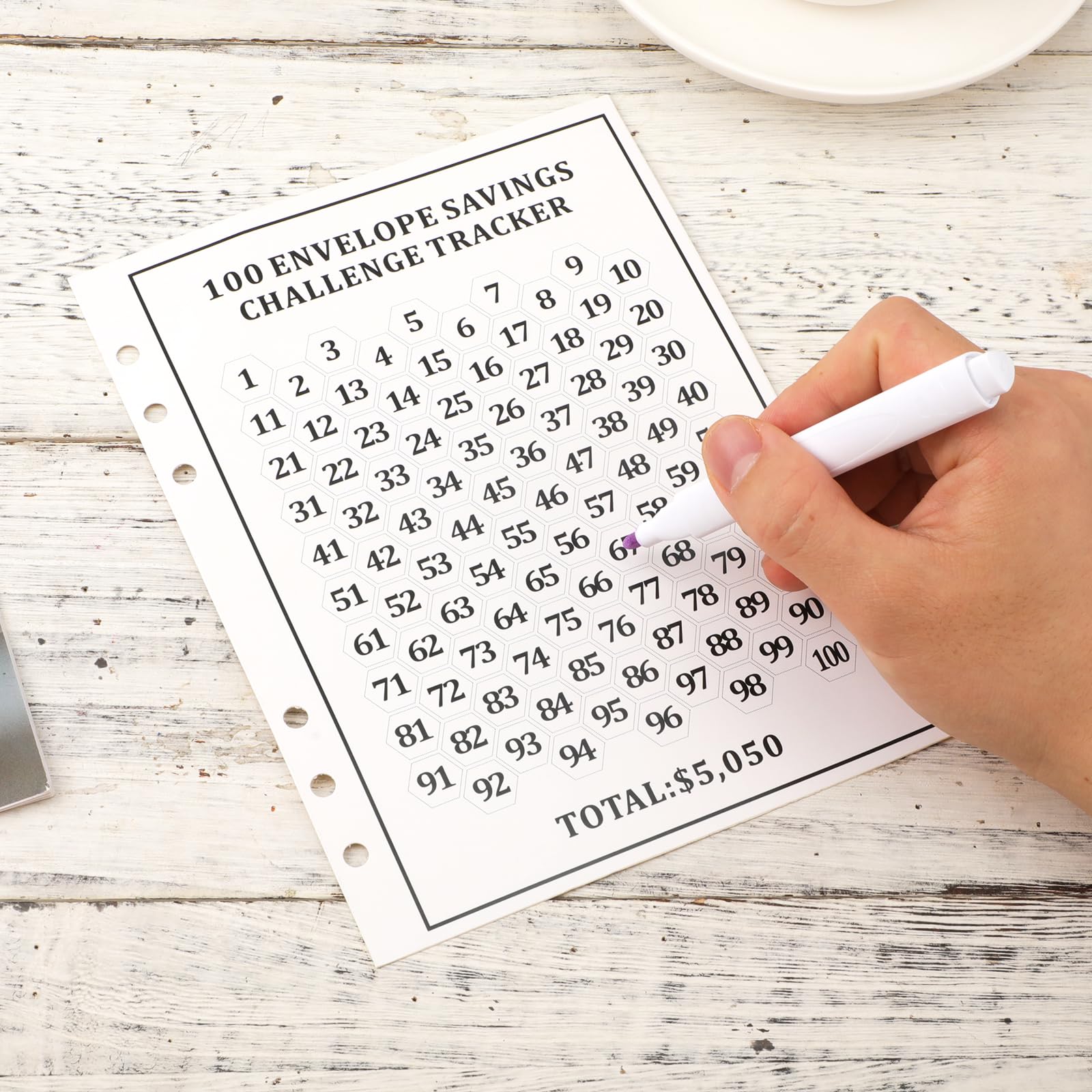 20pcs Money Challenge Tracker Sheets - Image 4