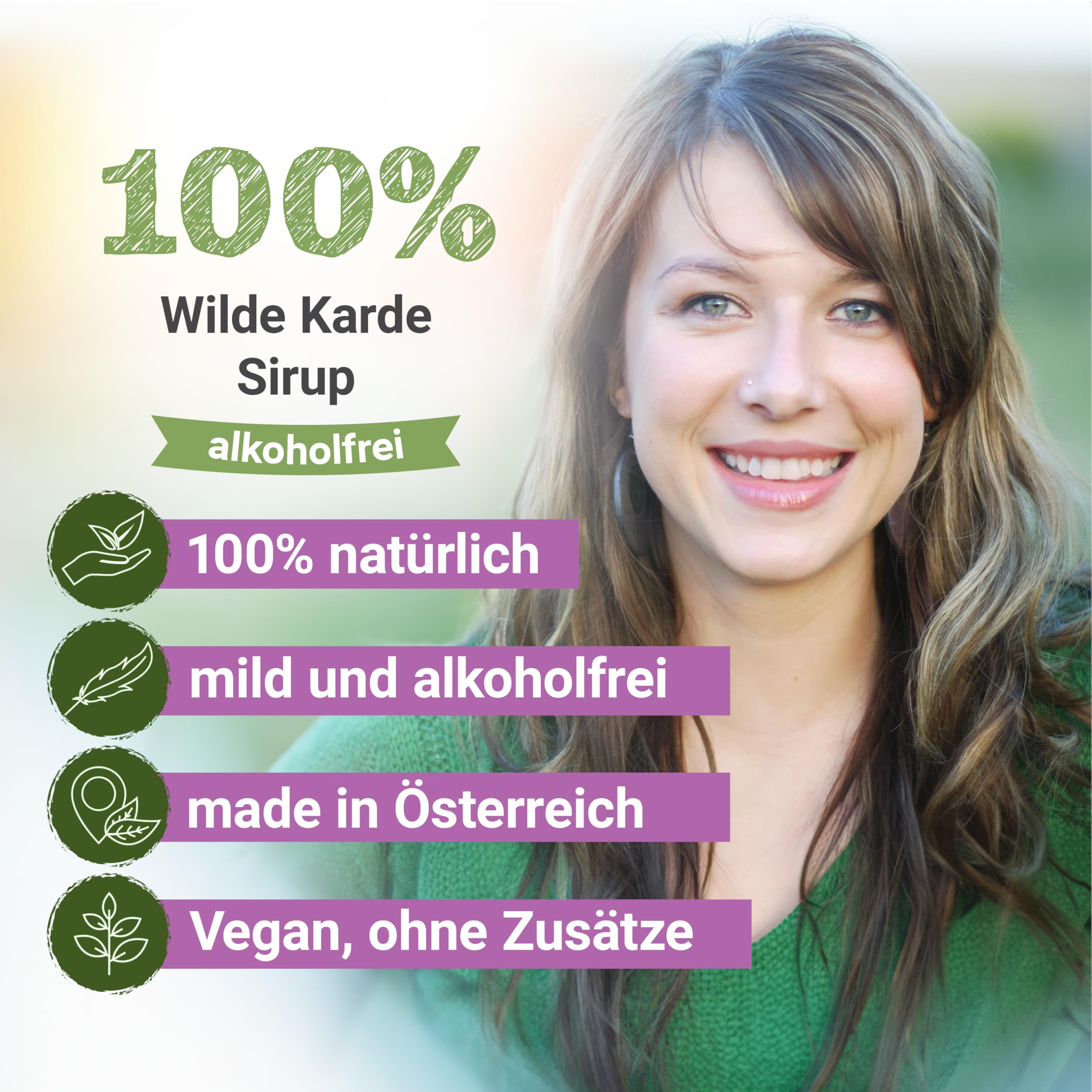 Wilde Karde Tinktur (alkoholfrei) - 150ml, Dipsacus fullonum Tropfen, 1:4 Extrakt, Top Premium Qualität, Hergestellt in Österreich, Vegan