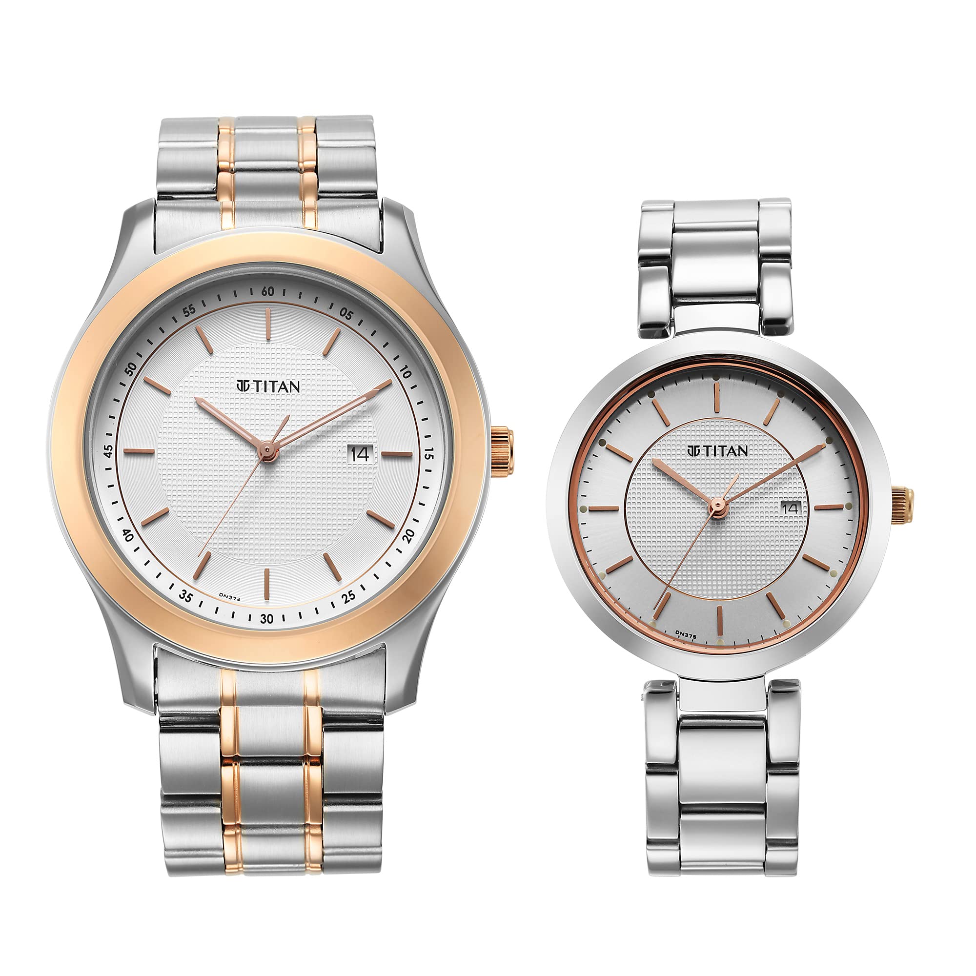 Titan Bandhan White Dial Analog with Date Stainless Steel Strap Watch for Couple-NS16272480KM01P (B0BWDL1QNN) Amazon Price History, Amazon Price Tracker