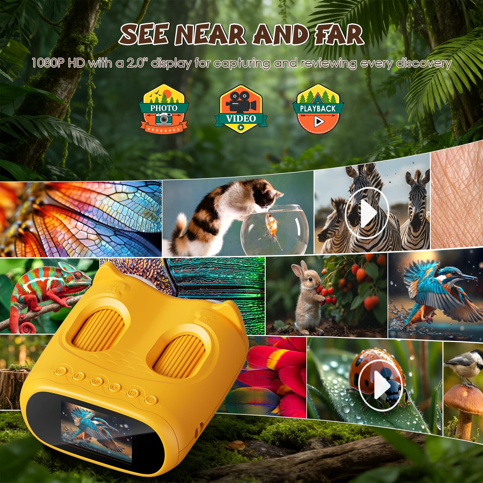ARNSSIEN 2-in-1 digitales mikroskop für Kinder & Teleskop,1000X Kinder mikroskop Outdoor,1080p Foto/Video,Micro Macro Forscher, Geschenke Mädchen Jungen 6-10 Jahre,Inskam387