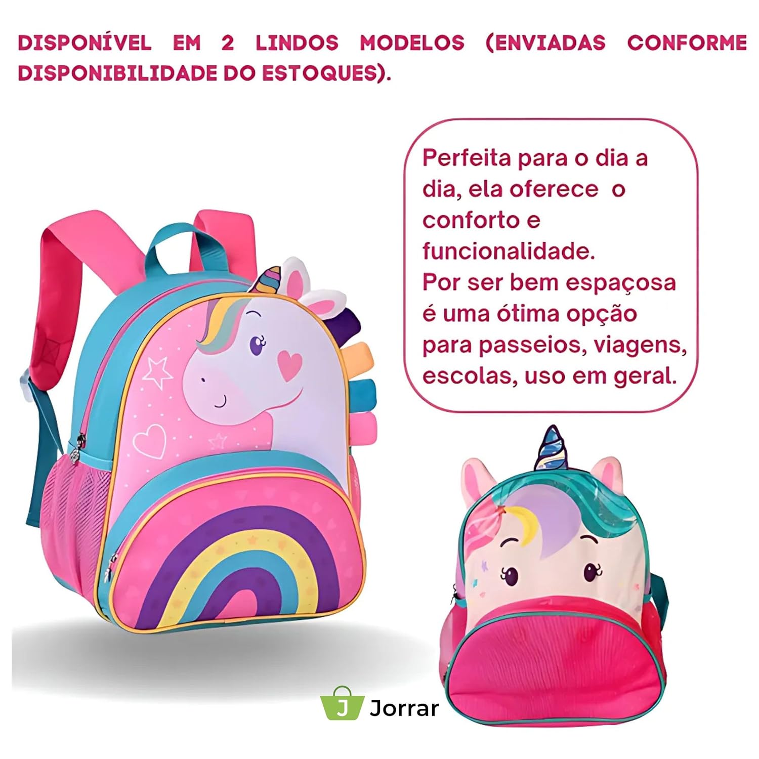 Mochila Infantil Menina Com Alça Costas Criança Creche Bebê Unicórnio Rosa – Sortida em promoção! Veja a oferta e mais achadinhos de Mochilas escolares 4 Hoje é o melhor dia para comprar Mochila Infantil Menina Com Alça Costas Criança Creche Bebê Unicórnio Rosa – Sortida com aquele preço maroto! Promoção! Aproveite a oferta! 4
