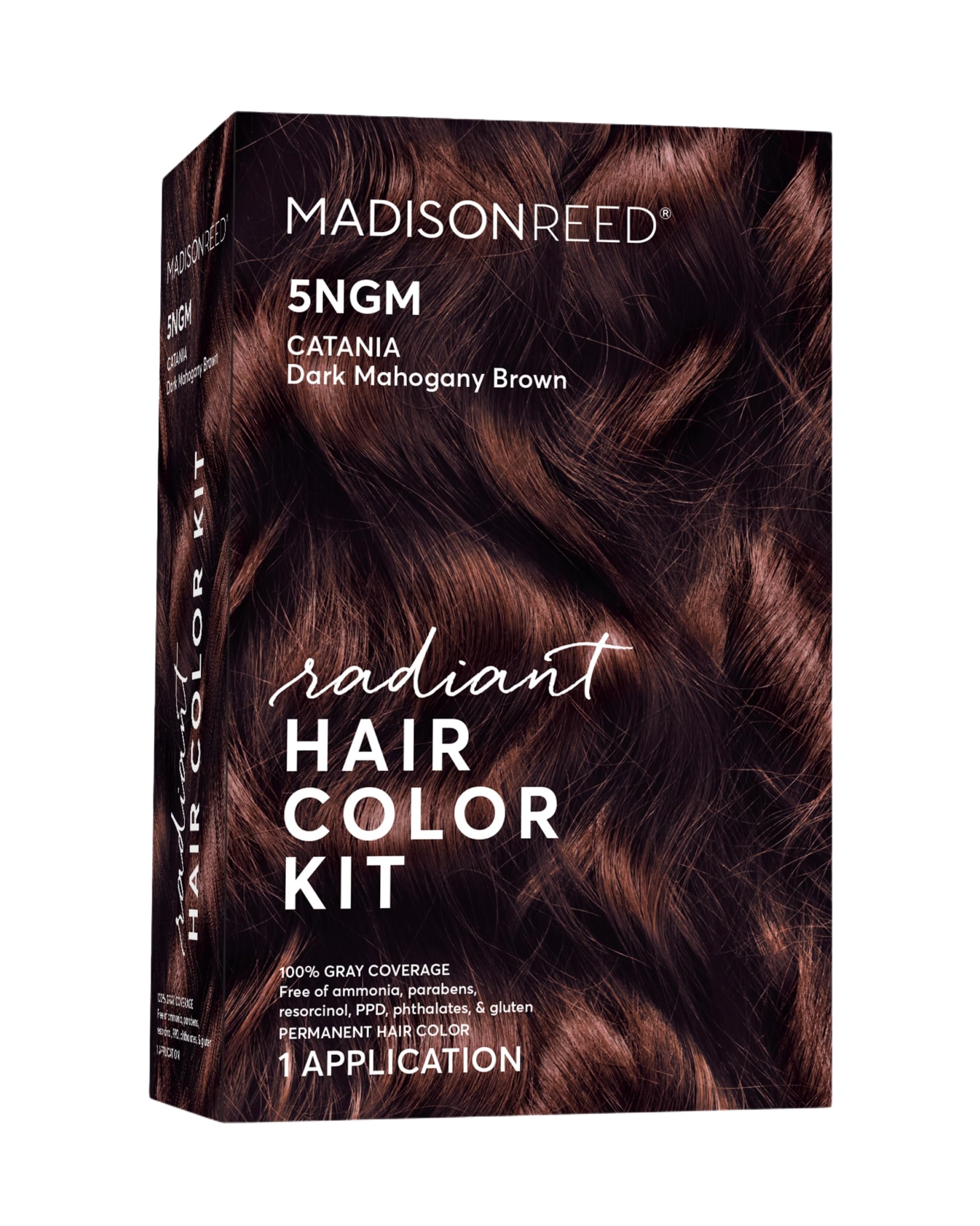 Madison Reed Radiant Hair Color Kit, Dark Cinnamon Brown for 100% Gray Coverage, Ammonia-Free, 5NGM Catania Brown, Permanent Hair Dye, Pack of 2