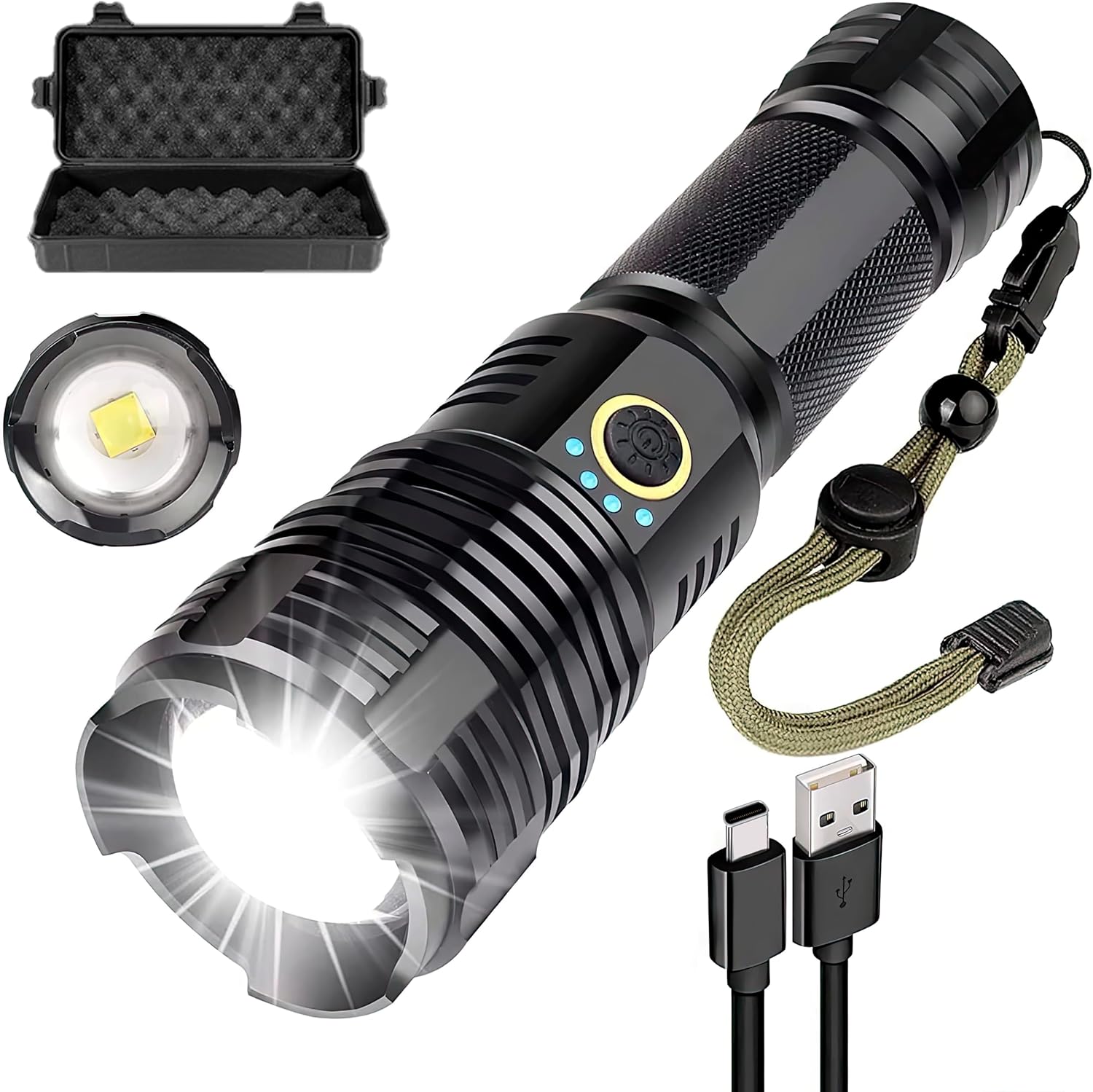 Lampe de Poche Ultra-Robuste Polyvalente