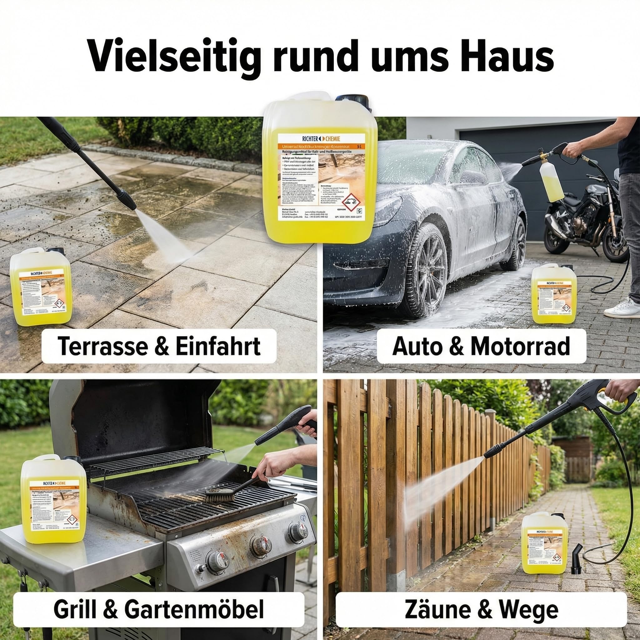 Universal Reinigungskonzentrat für Hochdruckreiniger, Reinigung rund ums Haus PKW, Terasse etc., Universalreiniger