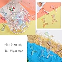 Vista 4 de 18 Pcs Miniature Mermaid Figurines,Mini Mermaid Tail Figurines for Cake Decoration Home Terrarium Decoration DIY Crafts