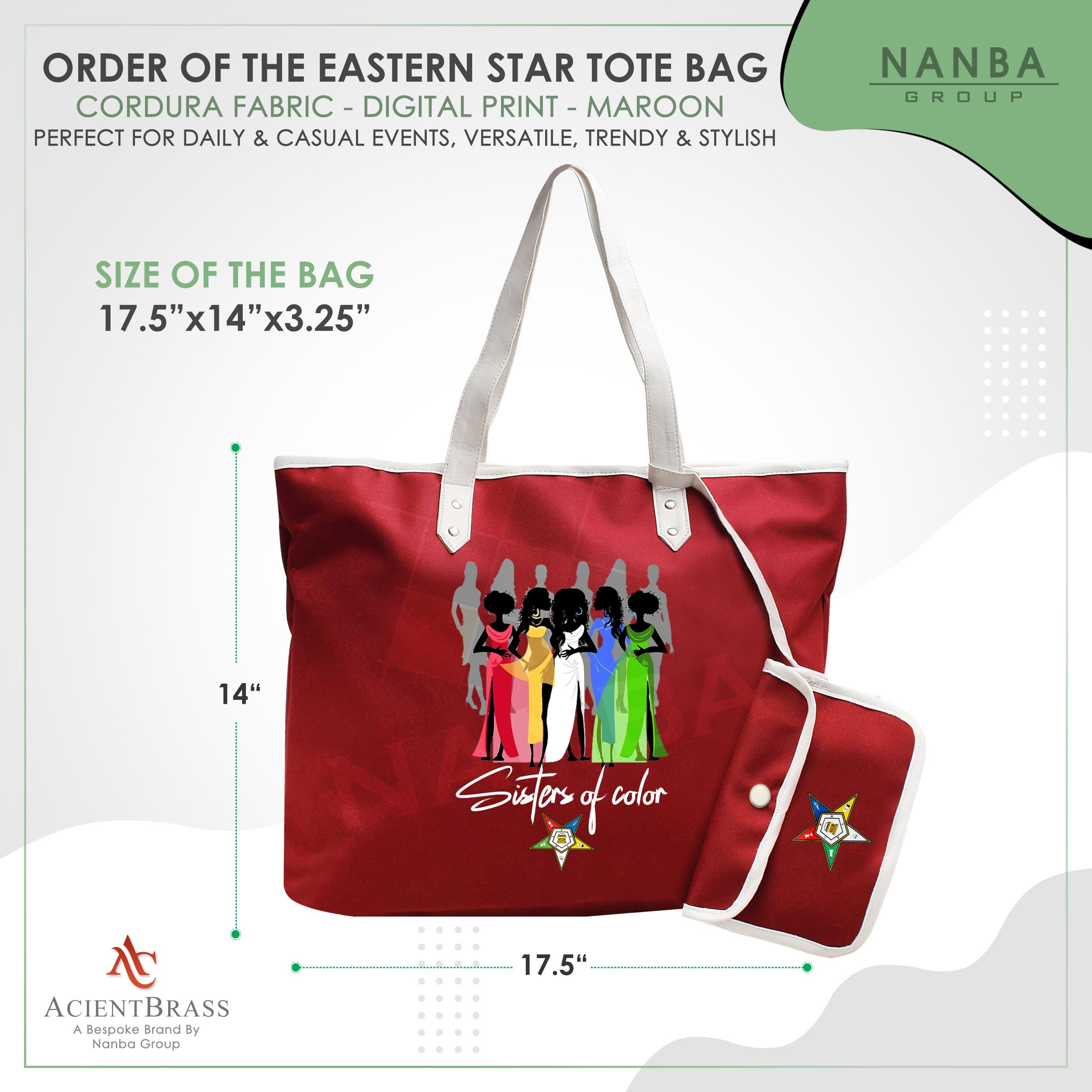 Order of the Eastern Star Tote Bag -Sisters of Color design