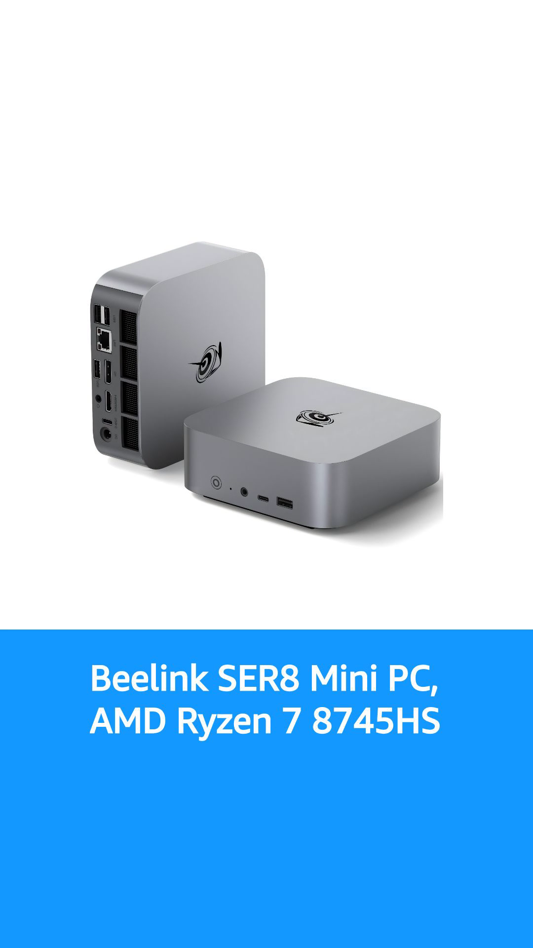Beelink SER8 Mini PC, AMD Ryzen 7 8745HS(Max 4.9GHz), 24GB DDR5