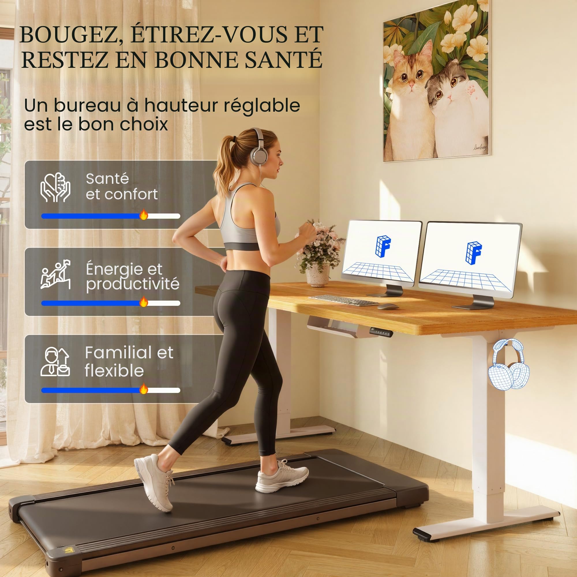 FlexiSpot Bureau Assis Debout Électrique à 2 Moteurs Charge 100kg, Bureau Réglable en Hauteur en Acier avec Panneau Smart à Fonctions Mémoires, Système Anti-collision, Cadre en Noir