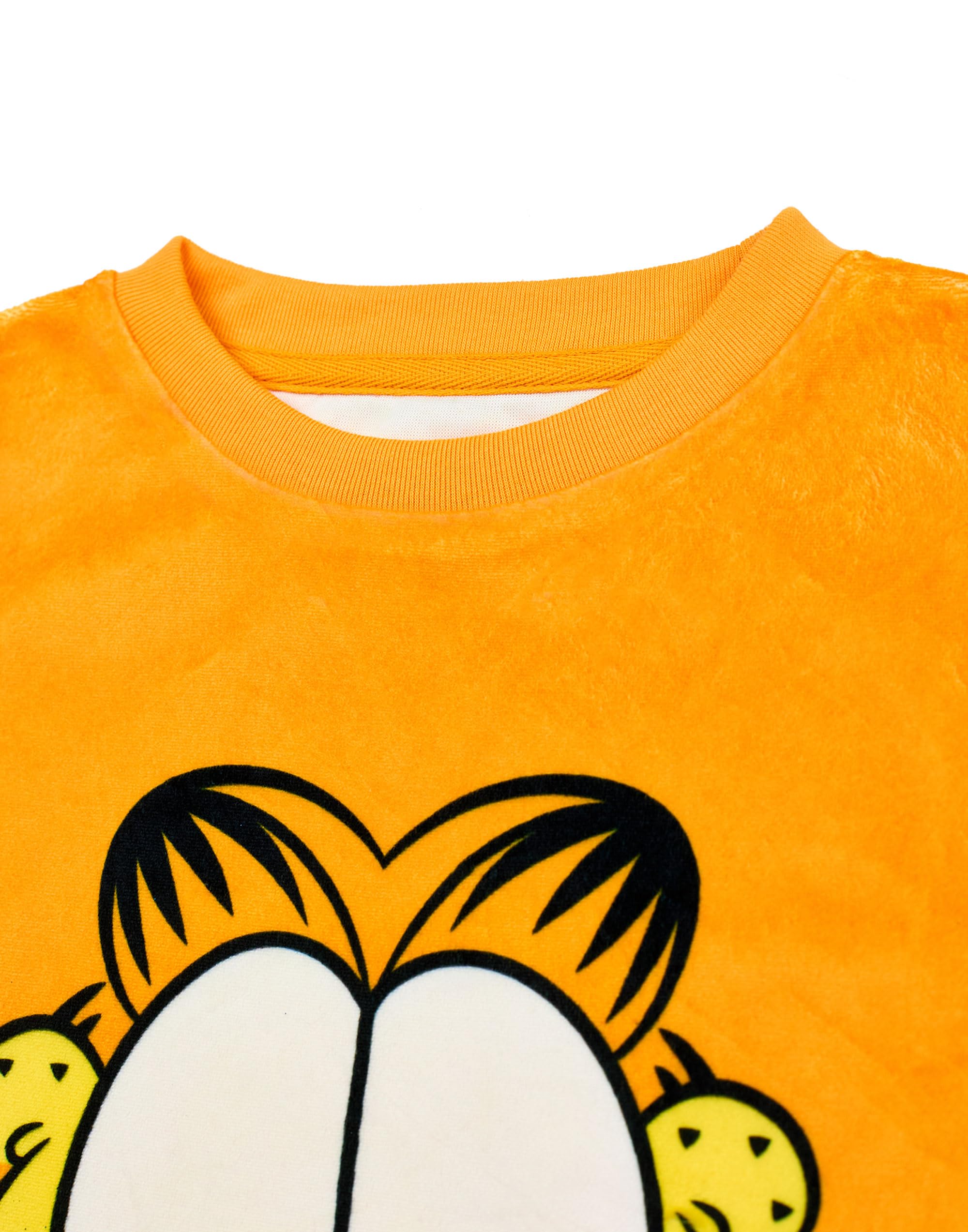 Garfield Set Pigiama da Donna | Top a Maniche Lunghe con Grafica Lazy Cat per Adulti e Pantaloni Pigiama a Gamba Lunga in Arancione | Indumenti da Notte con Stampa Integrale del Personaggio