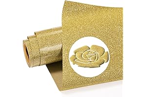 Glitter Gold Puff Vinyl Heat Transfer for Cricut - 3D Puff Glitter Iron on Vinyl